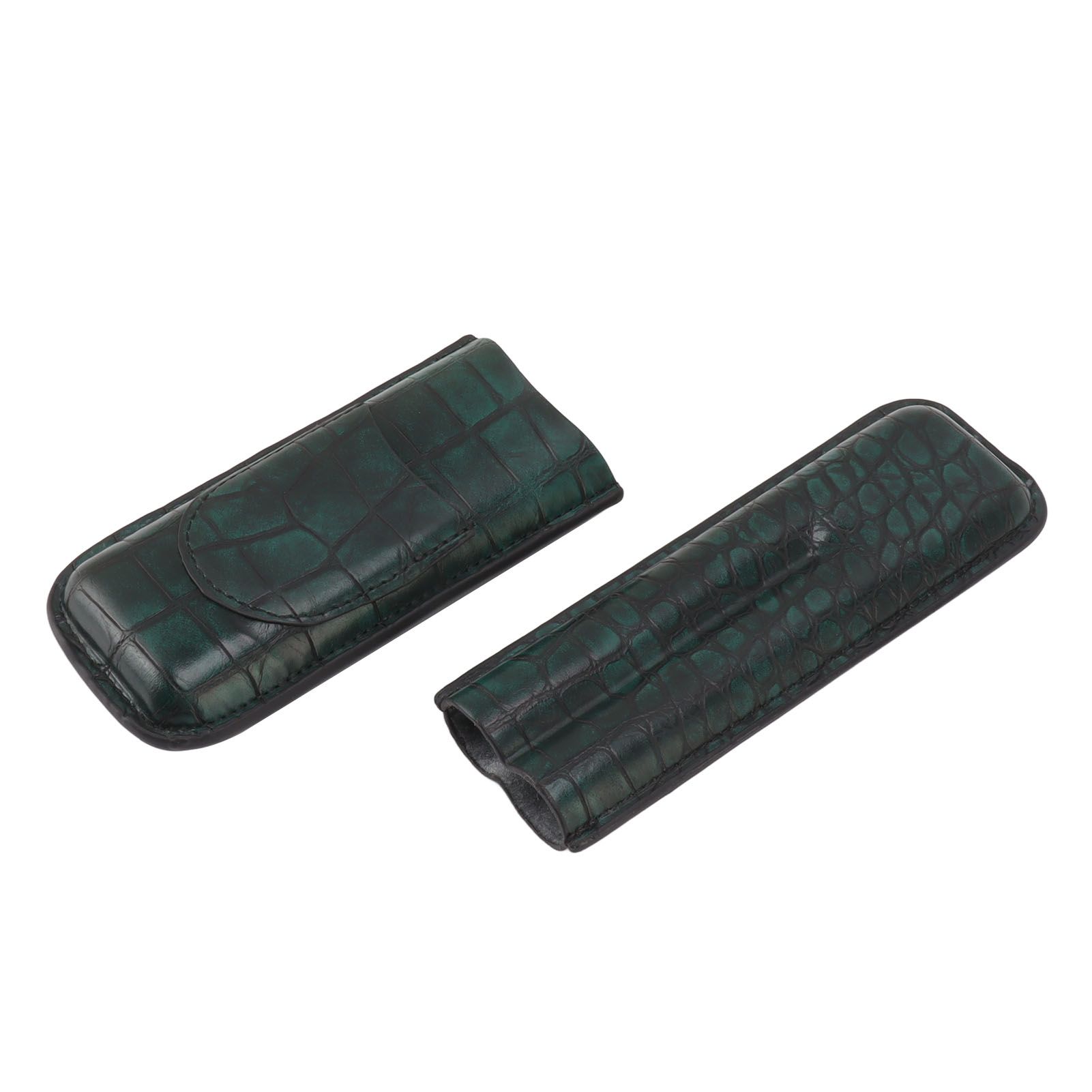 2 Finger Cigar Case Waterproof Portable Artificial Leather Cigar Case Box for Men Office Business - Image 5