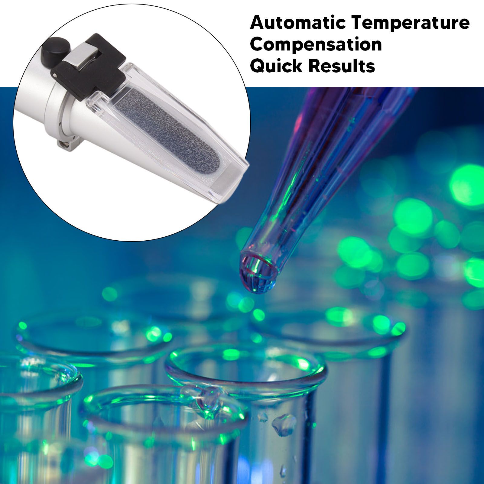 Clinical Refractometer Copper Automatic Temperature Compensation Urine Specific Gravity Refractometer for Home - Image 3