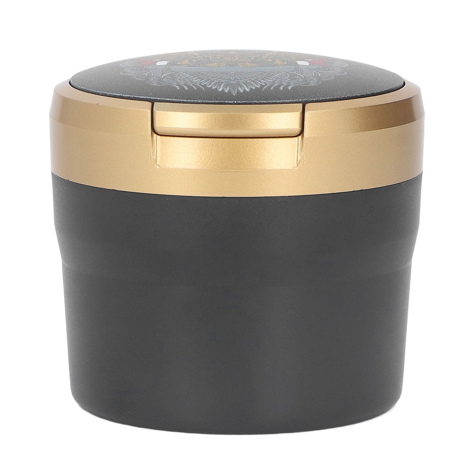 Car Ashtray with Cover LED Light Portable Vehicle Ashtray Smokeless Car Ashtray for Travel Outdoor Golden Eagle - Image 2