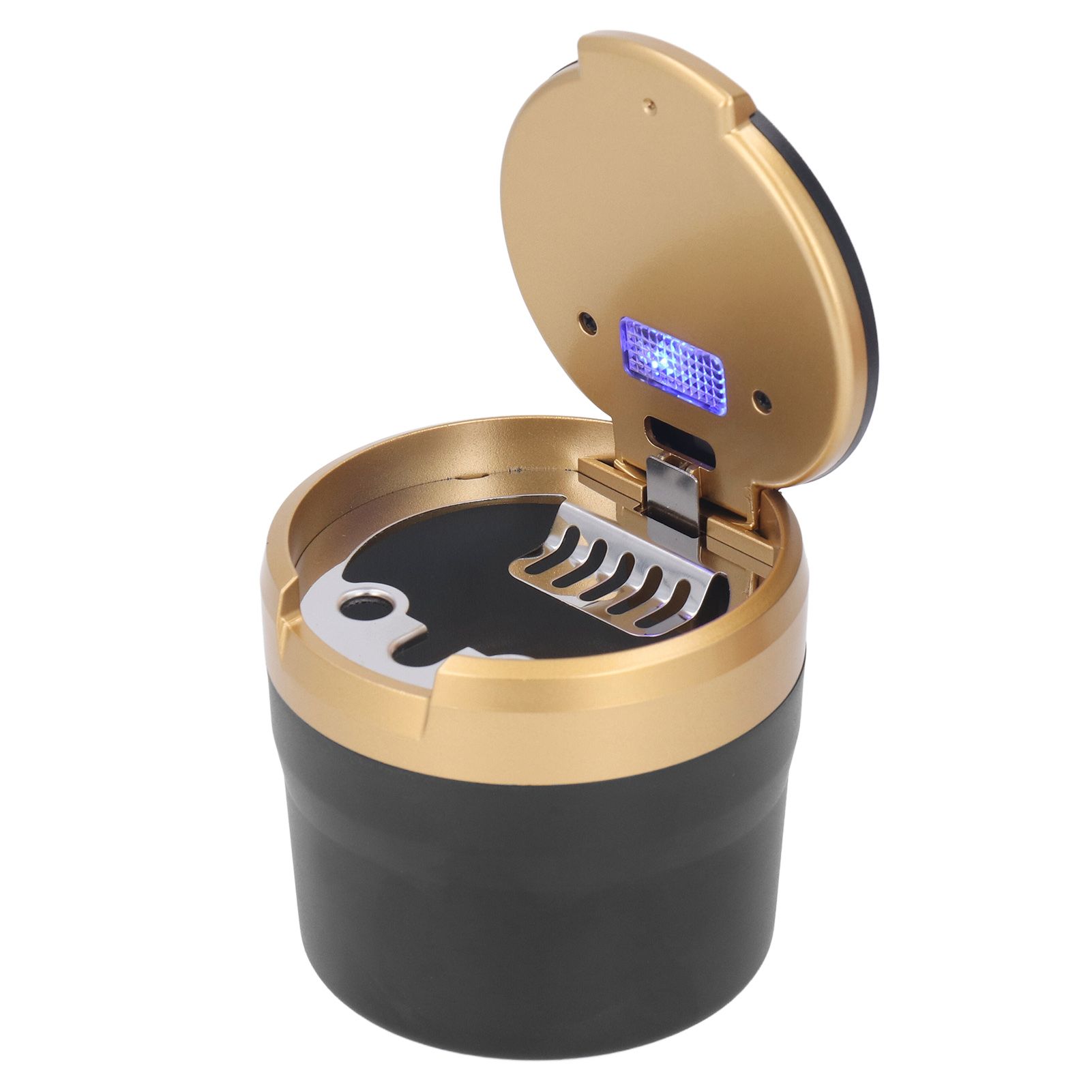 Car Ashtray with Cover LED Light Portable Vehicle Ashtray Smokeless Car Ashtray for Travel Outdoor Golden Eagle - Image 3