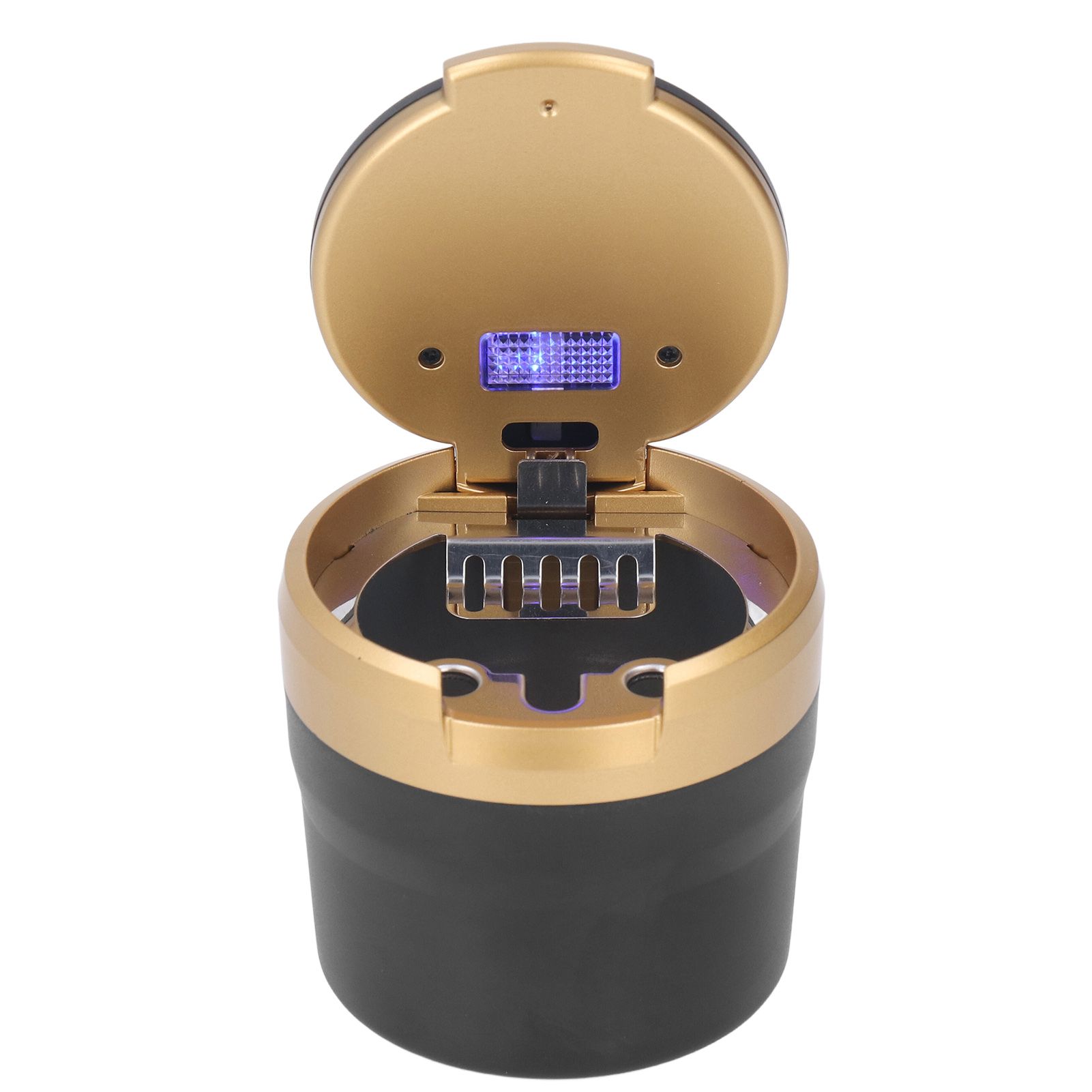 Car Ashtray with Cover LED Light Portable Vehicle Ashtray Smokeless Car Ashtray for Travel Outdoor Golden Eagle - Image 4