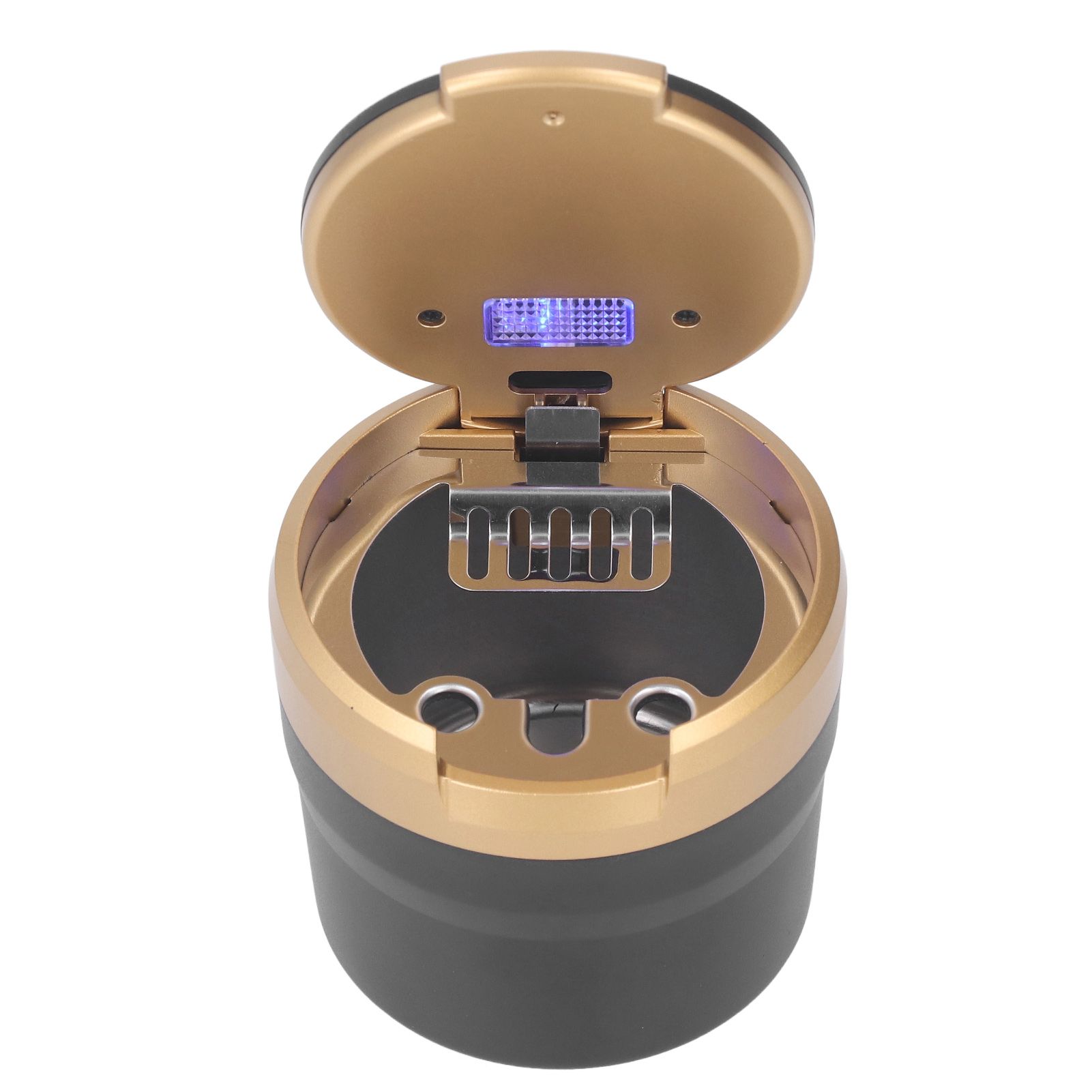 Car Ashtray with Cover LED Light Portable Vehicle Ashtray Smokeless Car Ashtray for Travel Outdoor Golden Eagle - Image 6
