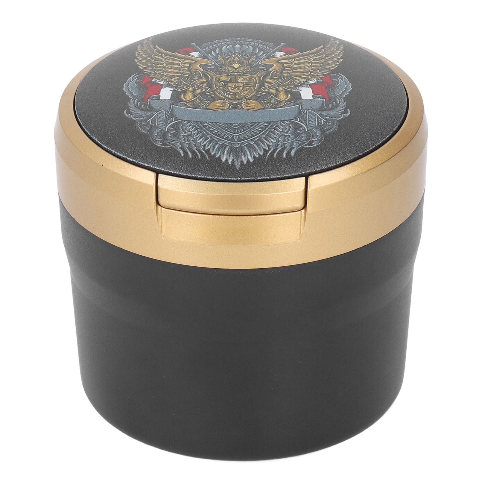 Car Ashtray with Cover LED Light Portable Vehicle Ashtray Smokeless Car Ashtray for Travel Outdoor Golden Eagle - Image 7