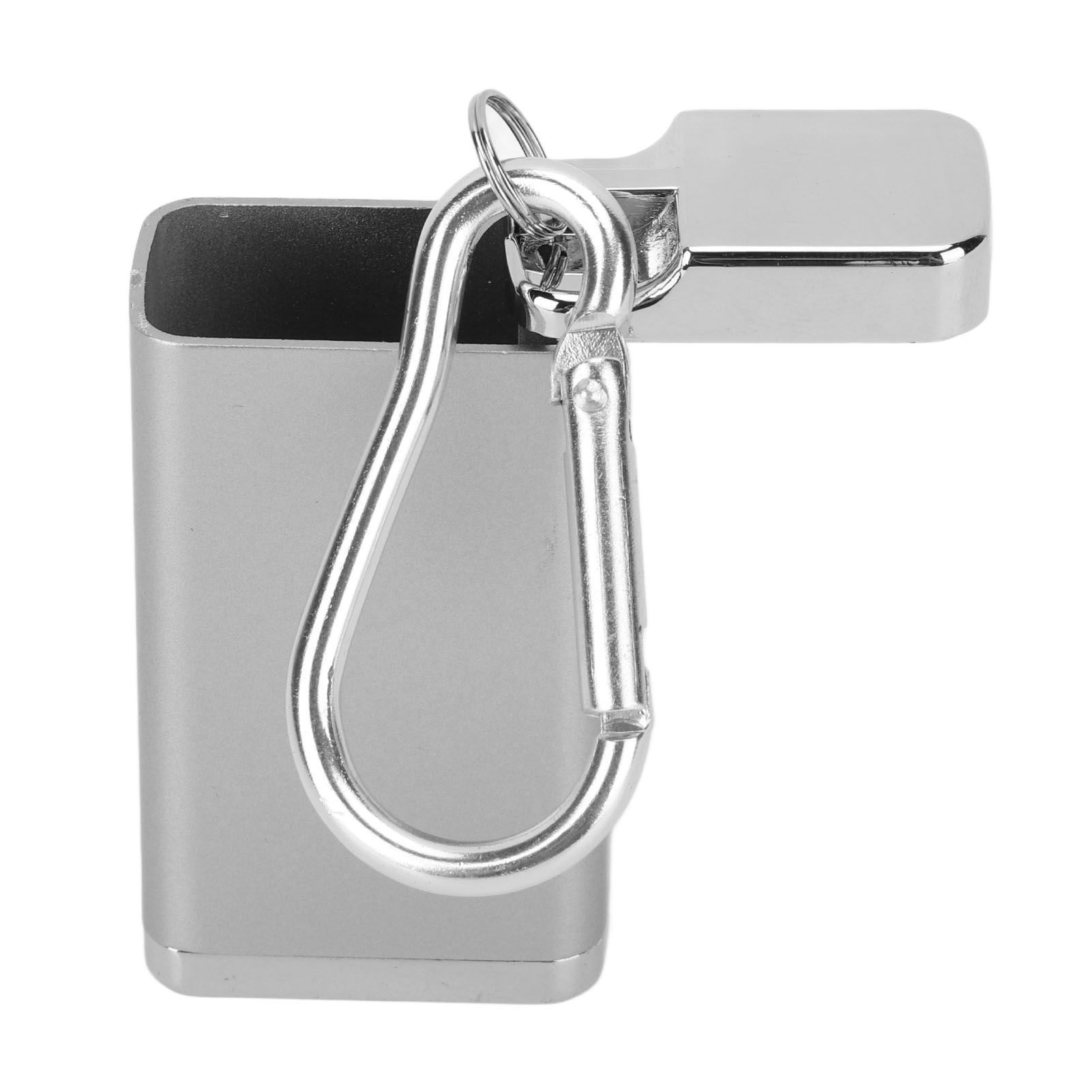 Mini Cigarette Ashtray Light Weight Portable Cigarettes Cigars Ashtray Durable Cigarette Ash Holder for Home Outdoors Silver - Image 4