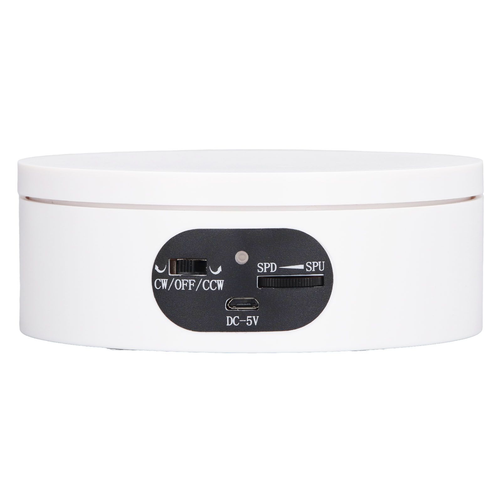 Rotating Display Stand 5.5lb Load Capacity 360 Degree Photography Turntable Plug in Battery Knob Speed Control White 12cm/4.7in - Image 2