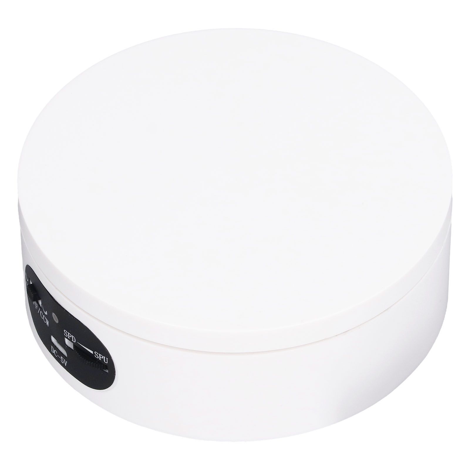 Rotating Display Stand 5.5lb Load Capacity 360 Degree Photography Turntable Plug in Battery Knob Speed Control White 12cm/4.7in - Image 3