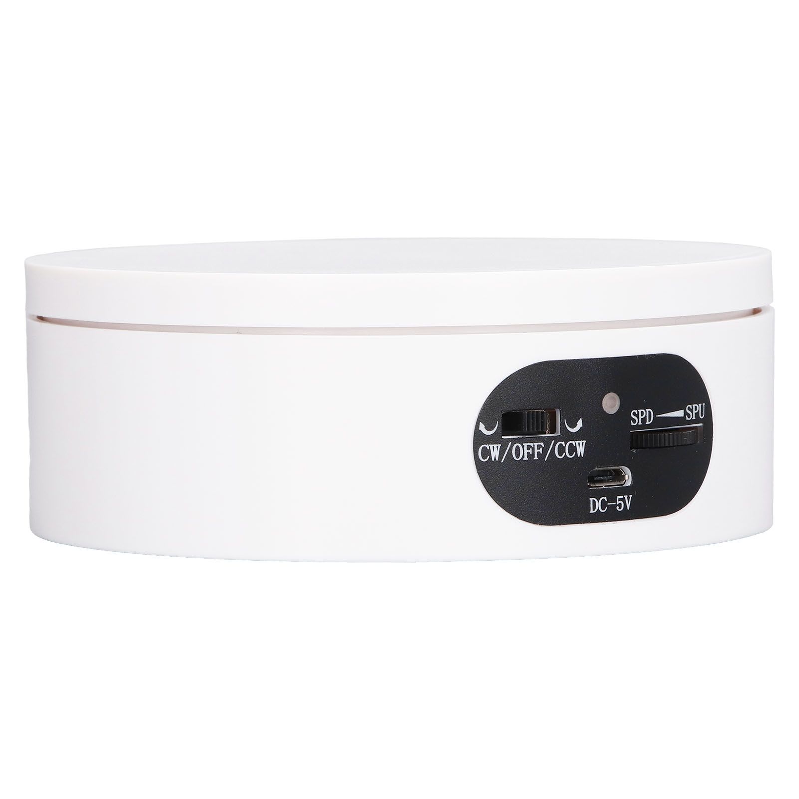 Rotating Display Stand 5.5lb Load Capacity 360 Degree Photography Turntable Plug in Battery Knob Speed Control White 12cm/4.7in - Image 4