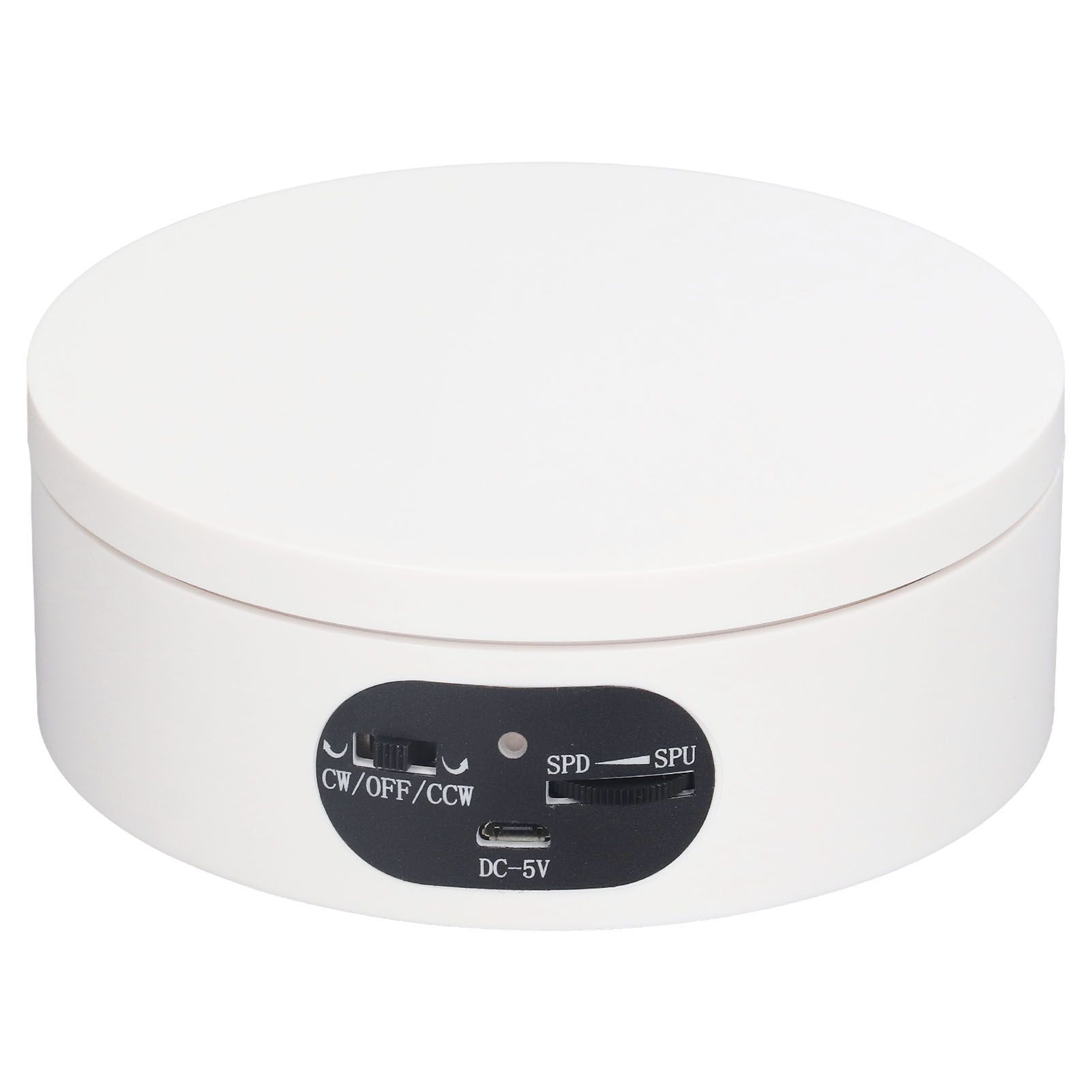Rotating Display Stand 5.5lb Load Capacity 360 Degree Photography Turntable Plug in Battery Knob Speed Control White 12cm/4.7in - Image 6