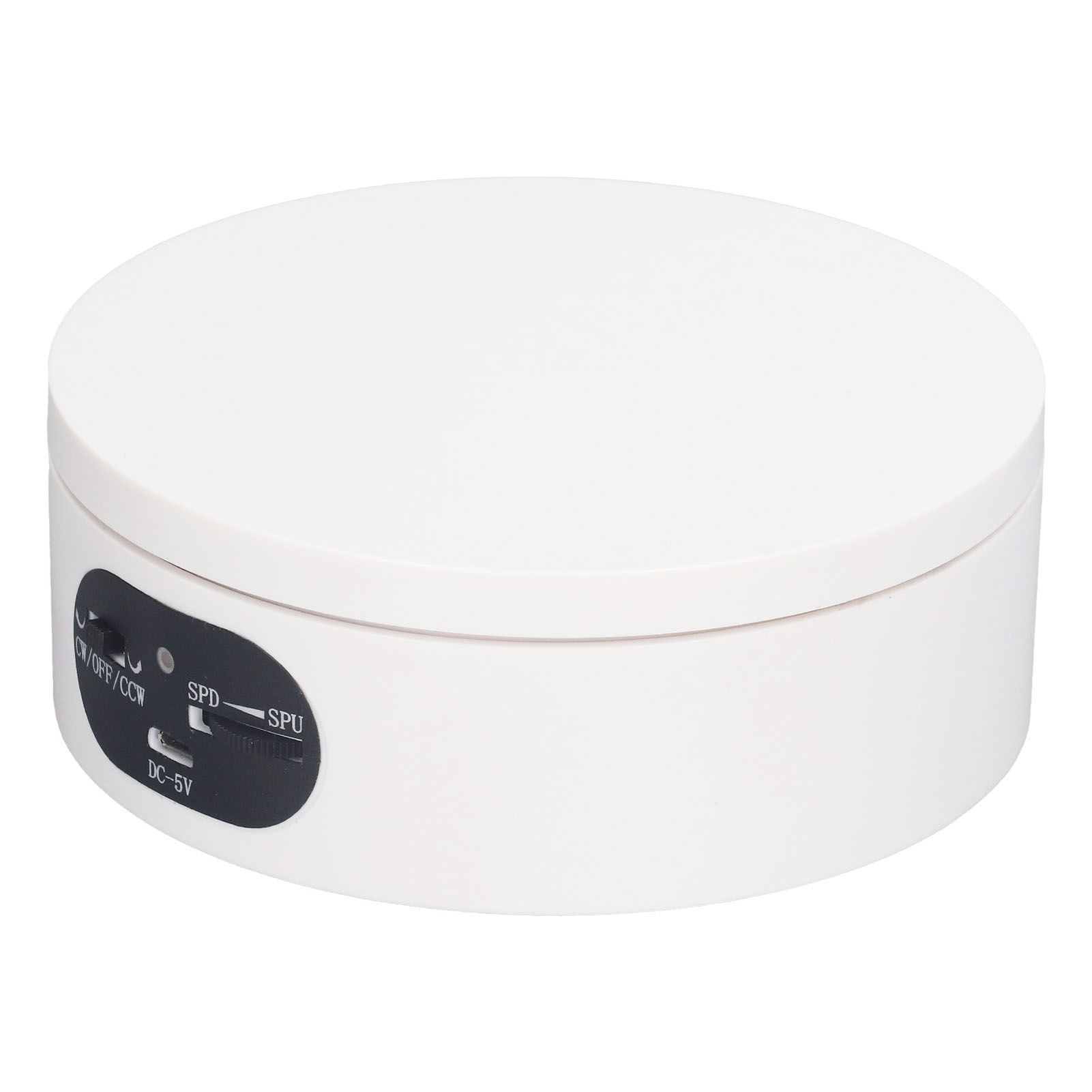 Rotating Display Stand 5.5lb Load Capacity 360 Degree Photography Turntable Plug in Battery Knob Speed Control White 12cm/4.7in - Image 8