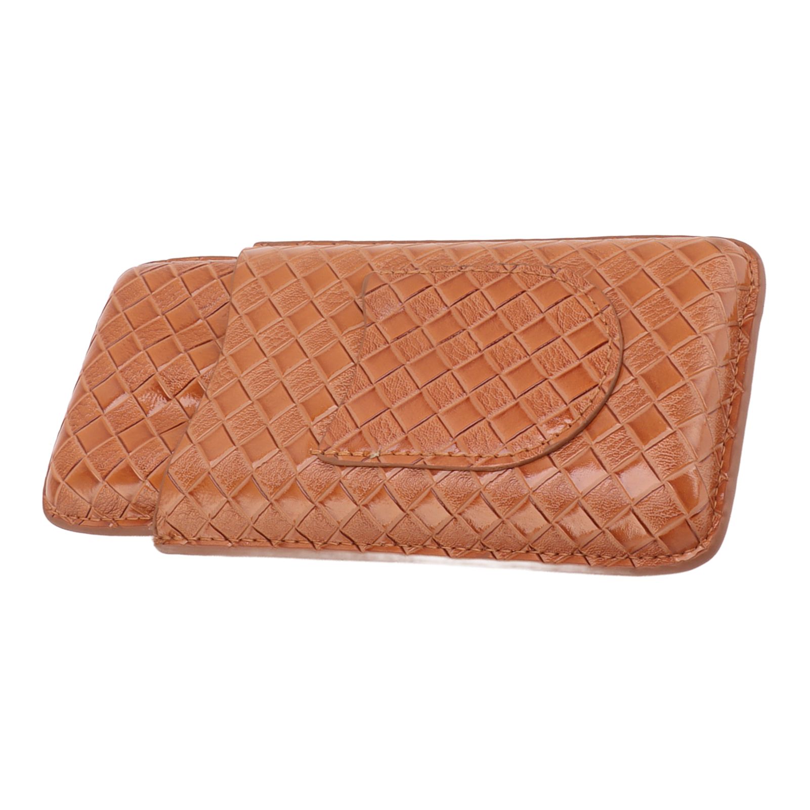 3 Sticks Portable Cigar Case Leather Cigar Humidors Travel Moisturizer Cigar Case for Men Gifts Aurantium - Image 2