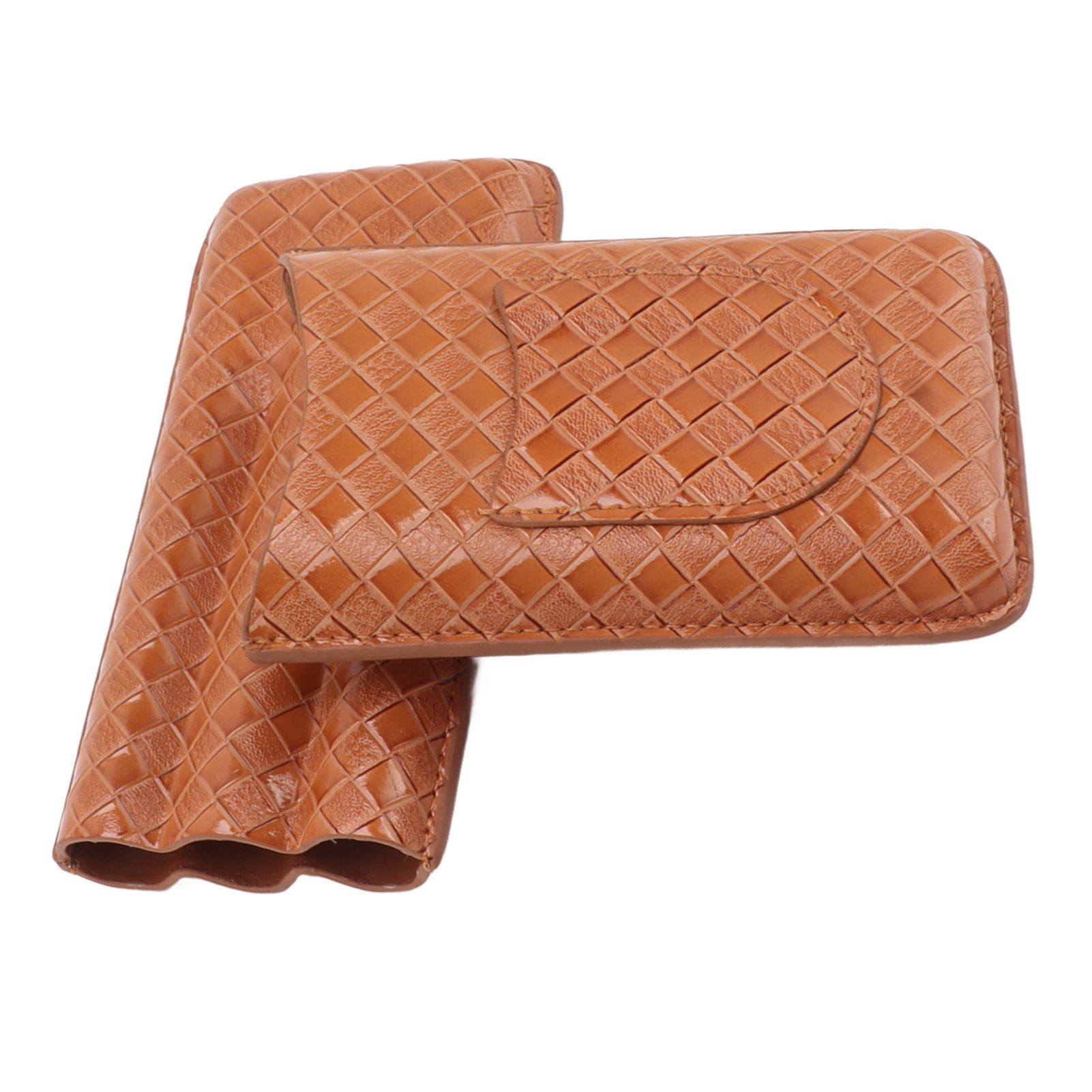 3 Sticks Portable Cigar Case Leather Cigar Humidors Travel Moisturizer Cigar Case for Men Gifts Aurantium - Image 6
