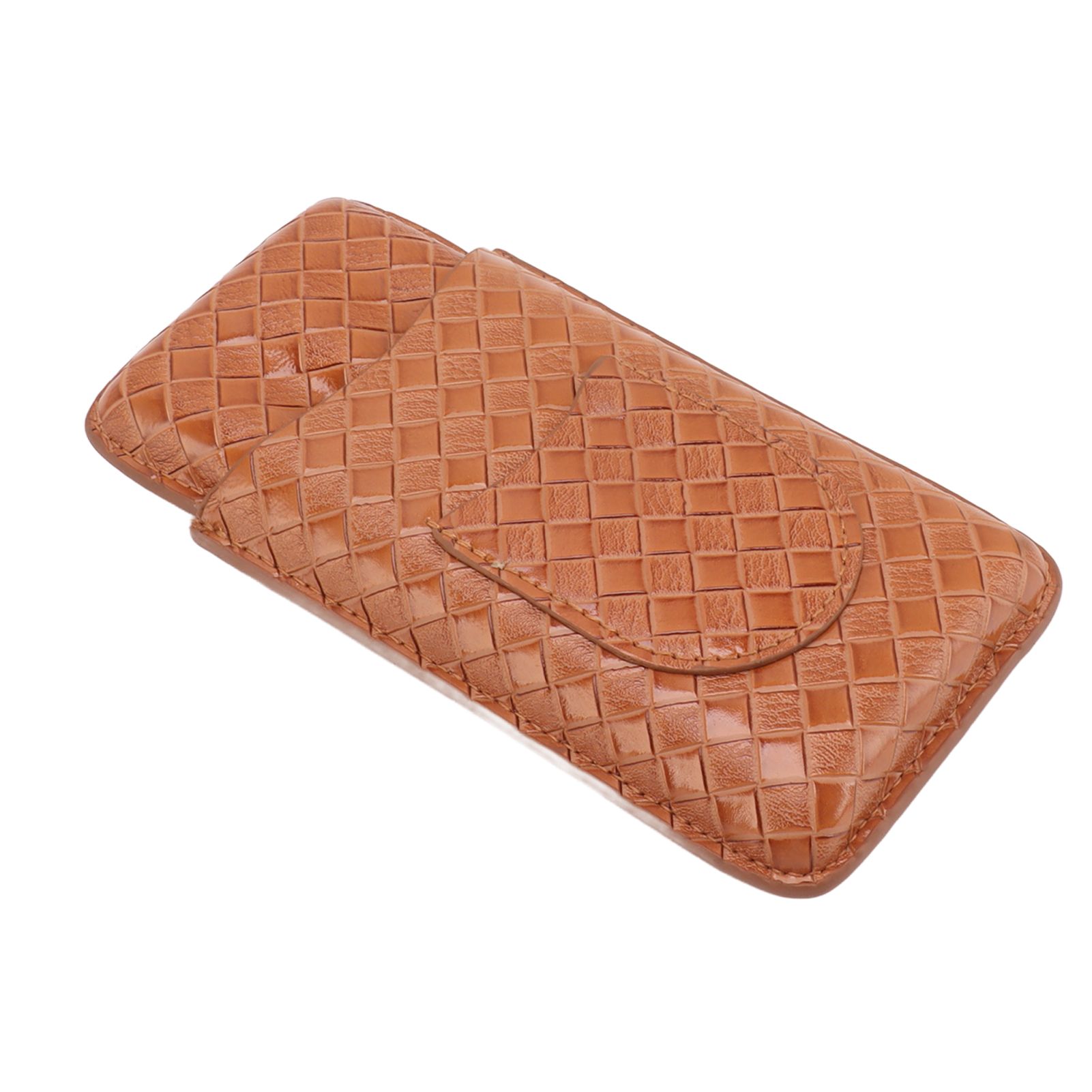 3 Sticks Portable Cigar Case Leather Cigar Humidors Travel Moisturizer Cigar Case for Men Gifts Aurantium - Image 7