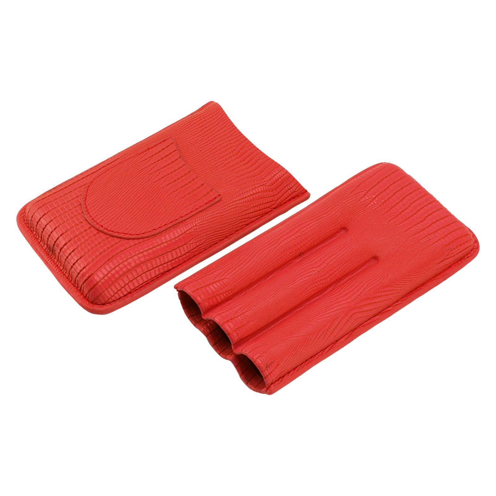 Cigar Holder Portable Moisturizing Comfortable Touch Colorfast Precise Stitching Travel Cigar Case for Men Red - Image 5
