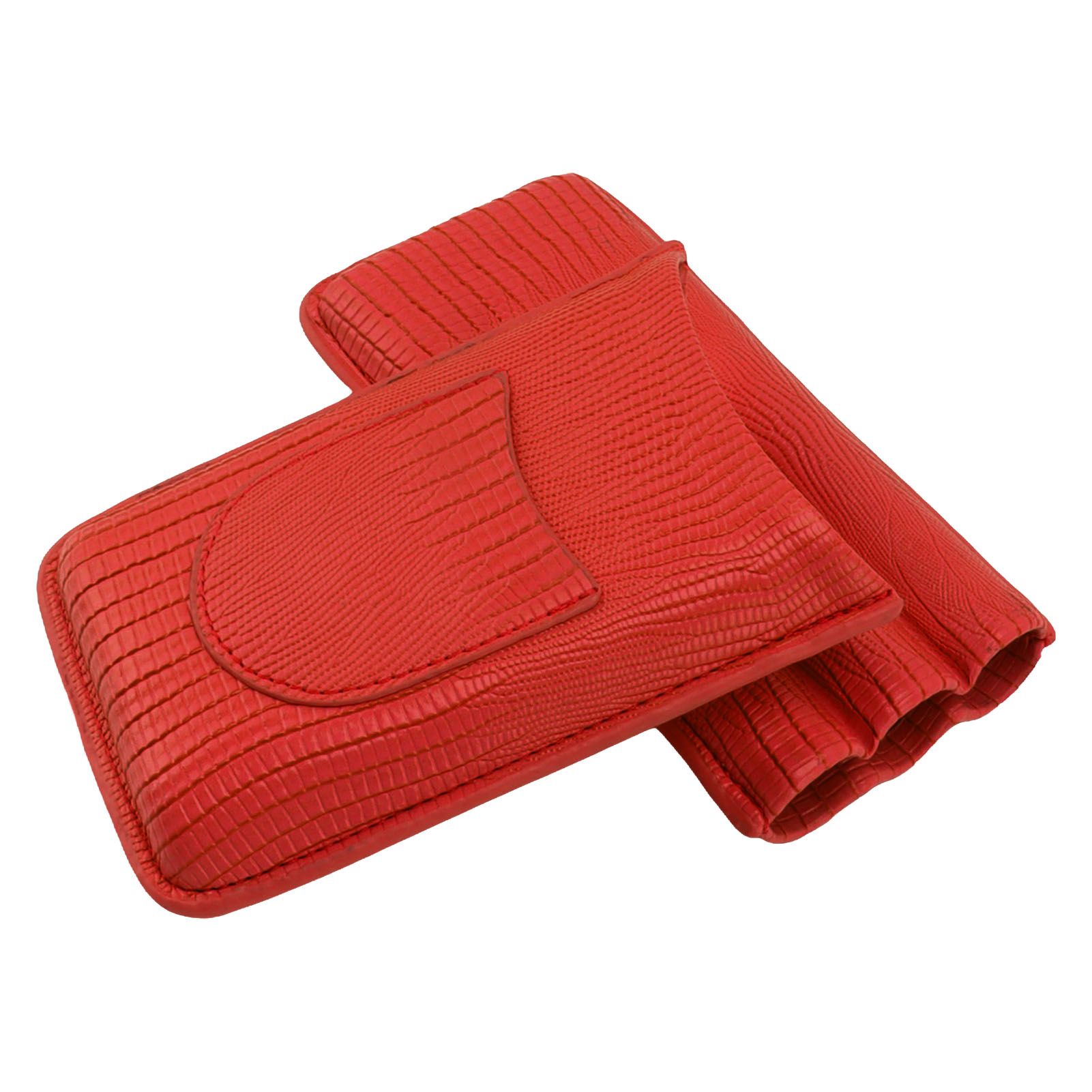 Cigar Holder Portable Moisturizing Comfortable Touch Colorfast Precise Stitching Travel Cigar Case for Men Red - Image 7