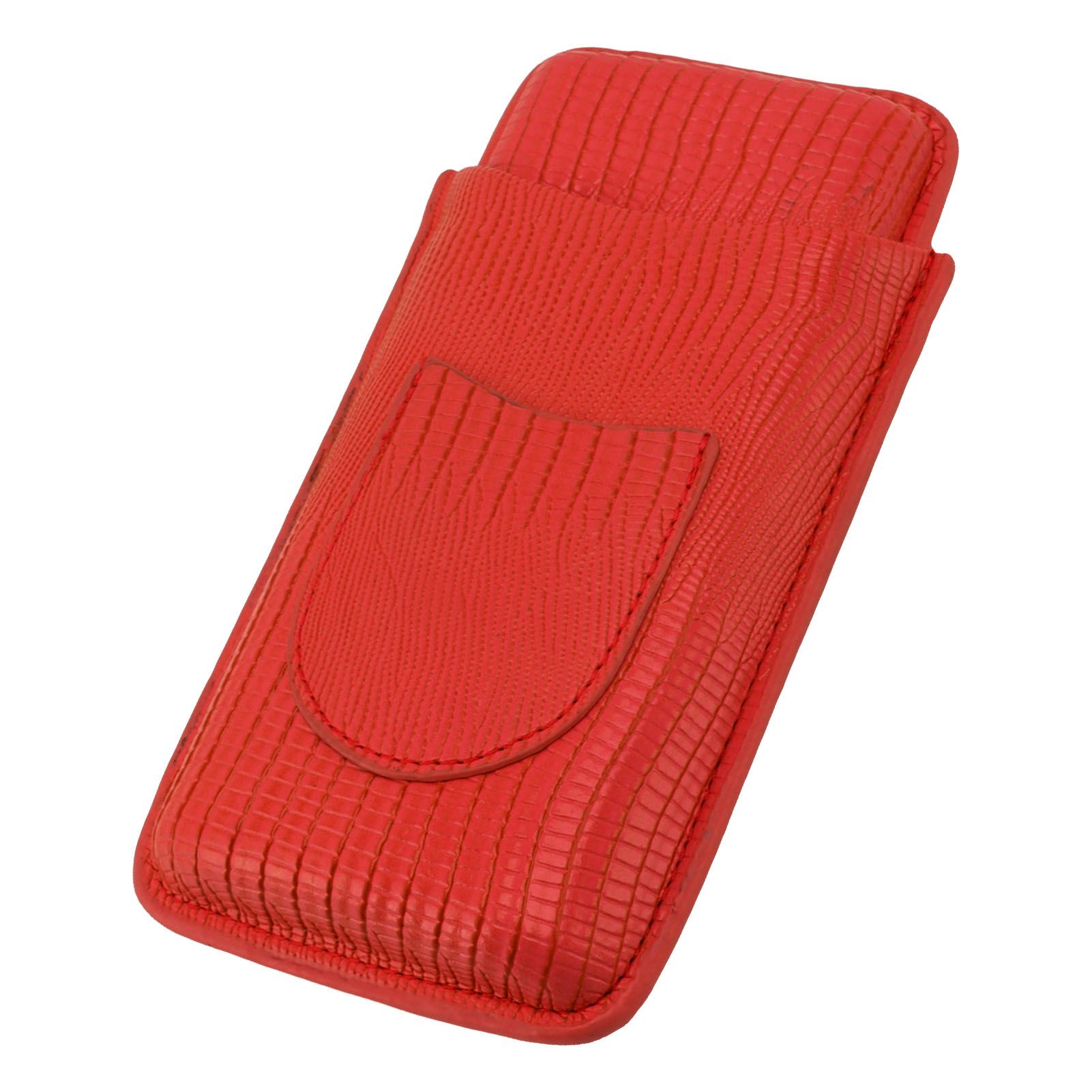 Cigar Holder Portable Moisturizing Comfortable Touch Colorfast Precise Stitching Travel Cigar Case for Men Red - Image 8