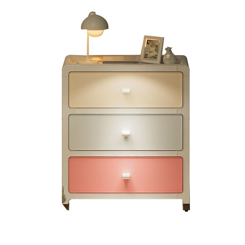 Home Storage Cabinet PP Macaron Color Large Capacity Multi Layer Drawer Storage Cabinet for Bedroom Office 3 Layer - Image 1