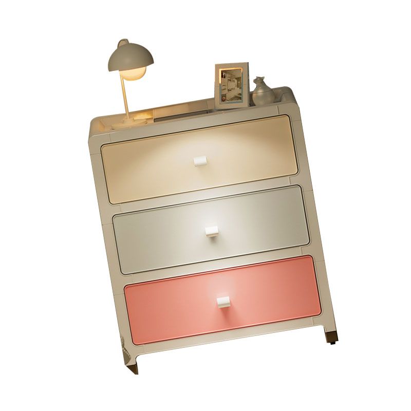 Home Storage Cabinet PP Macaron Color Large Capacity Multi Layer Drawer Storage Cabinet for Bedroom Office 3 Layer - Image 2