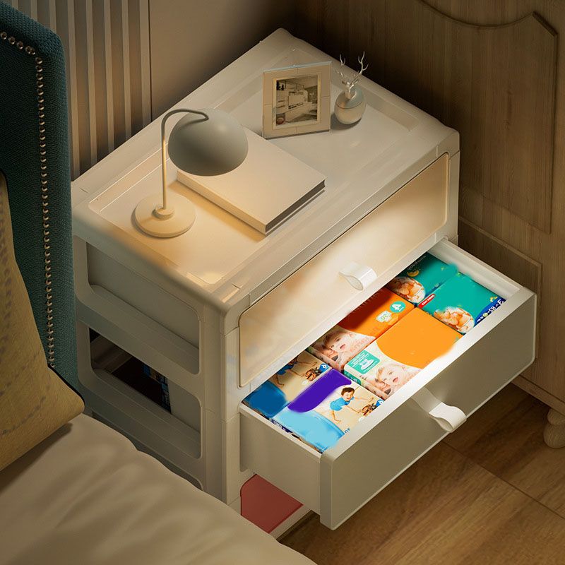Home Storage Cabinet PP Macaron Color Large Capacity Multi Layer Drawer Storage Cabinet for Bedroom Office 3 Layer - Image 6