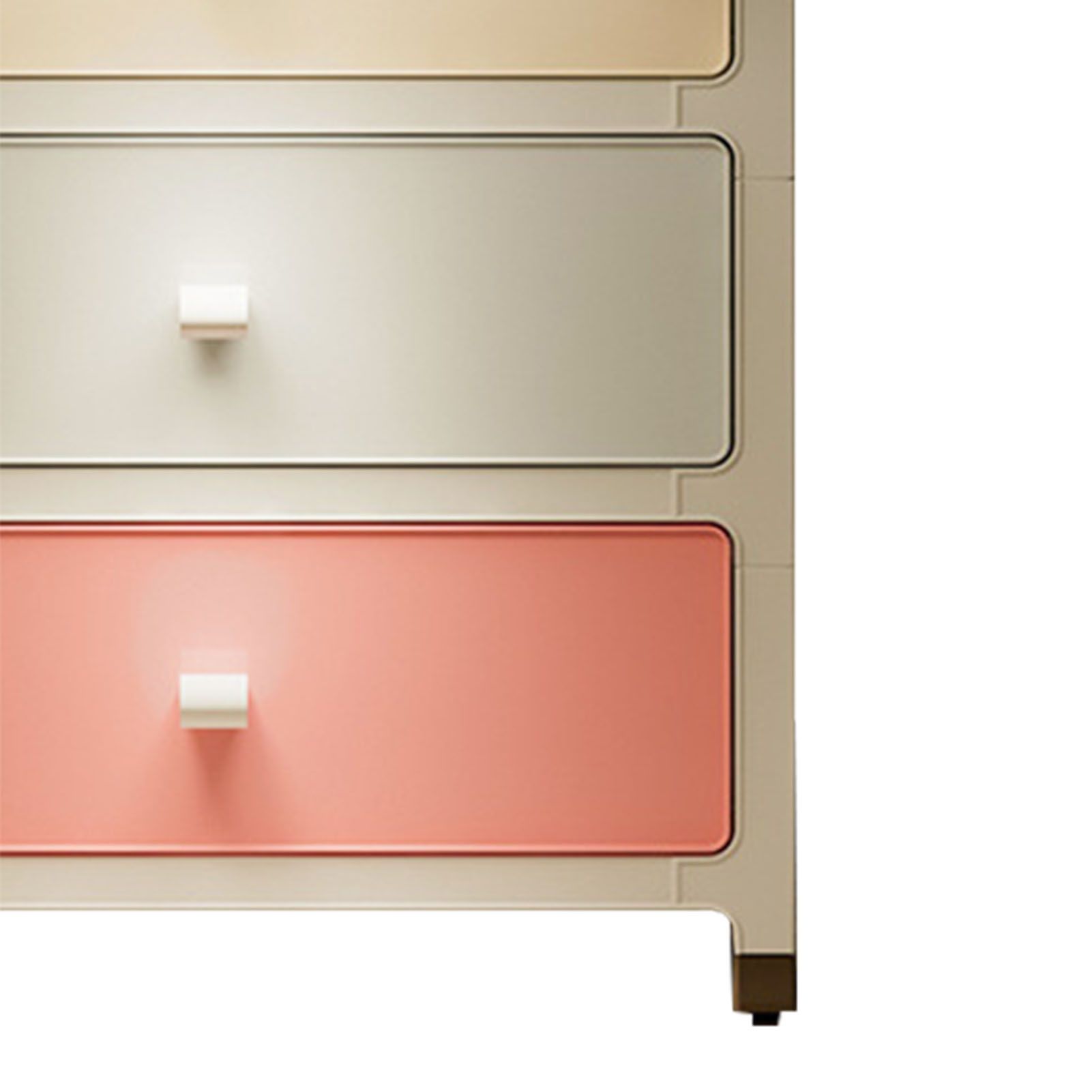 Home Storage Cabinet PP Macaron Color Large Capacity Multi Layer Drawer Storage Cabinet for Bedroom Office 3 Layer - Image 7