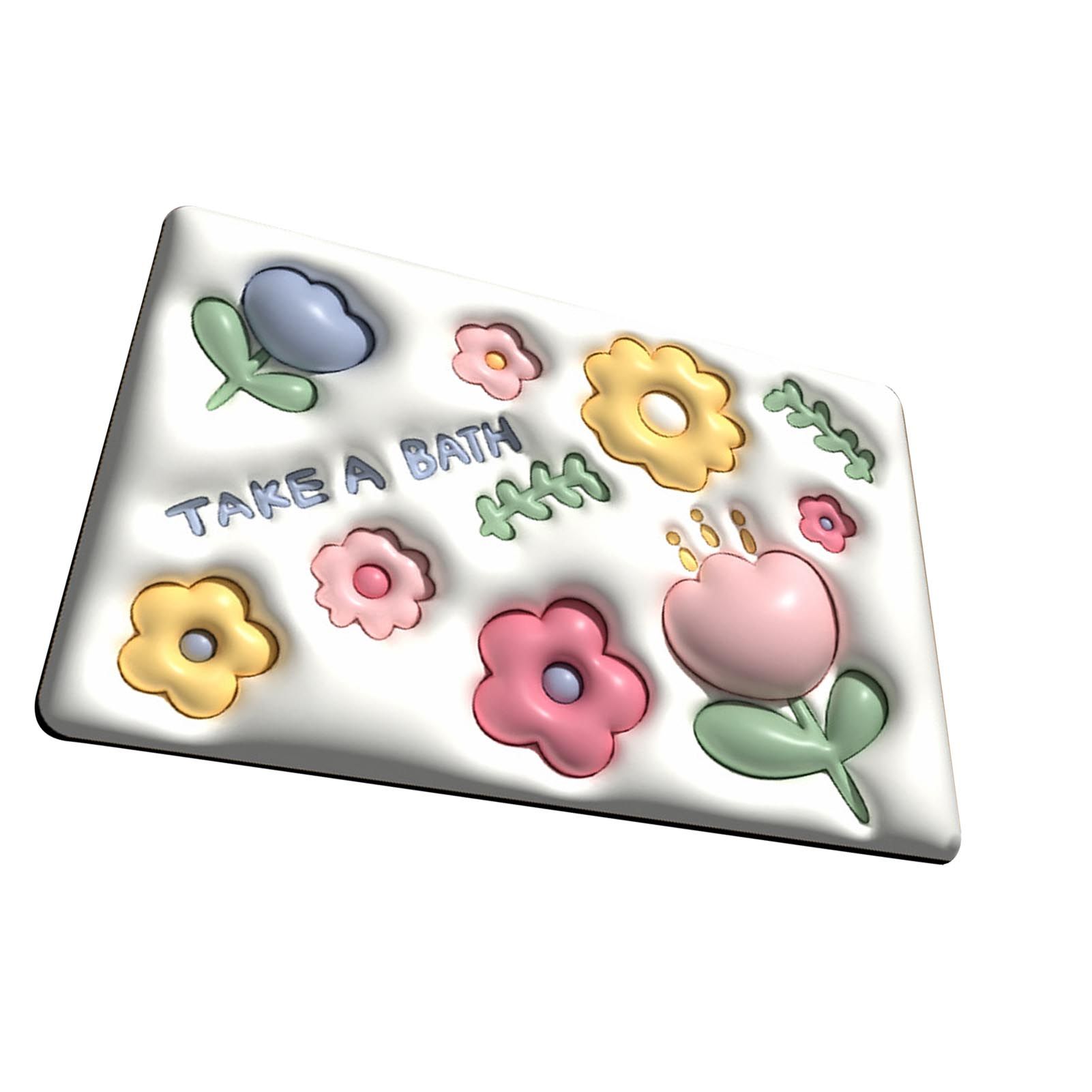 Diatomaceous Earth Bath Mat Bath Mat Slip Resistant 3D Pattern Fast Drying Bathroom Floor Rug 003 - Image 3