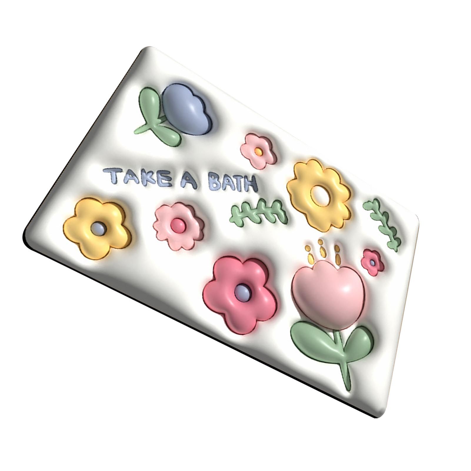 Diatomaceous Earth Bath Mat Bath Mat Slip Resistant 3D Pattern Fast Drying Bathroom Floor Rug 003 - Image 4