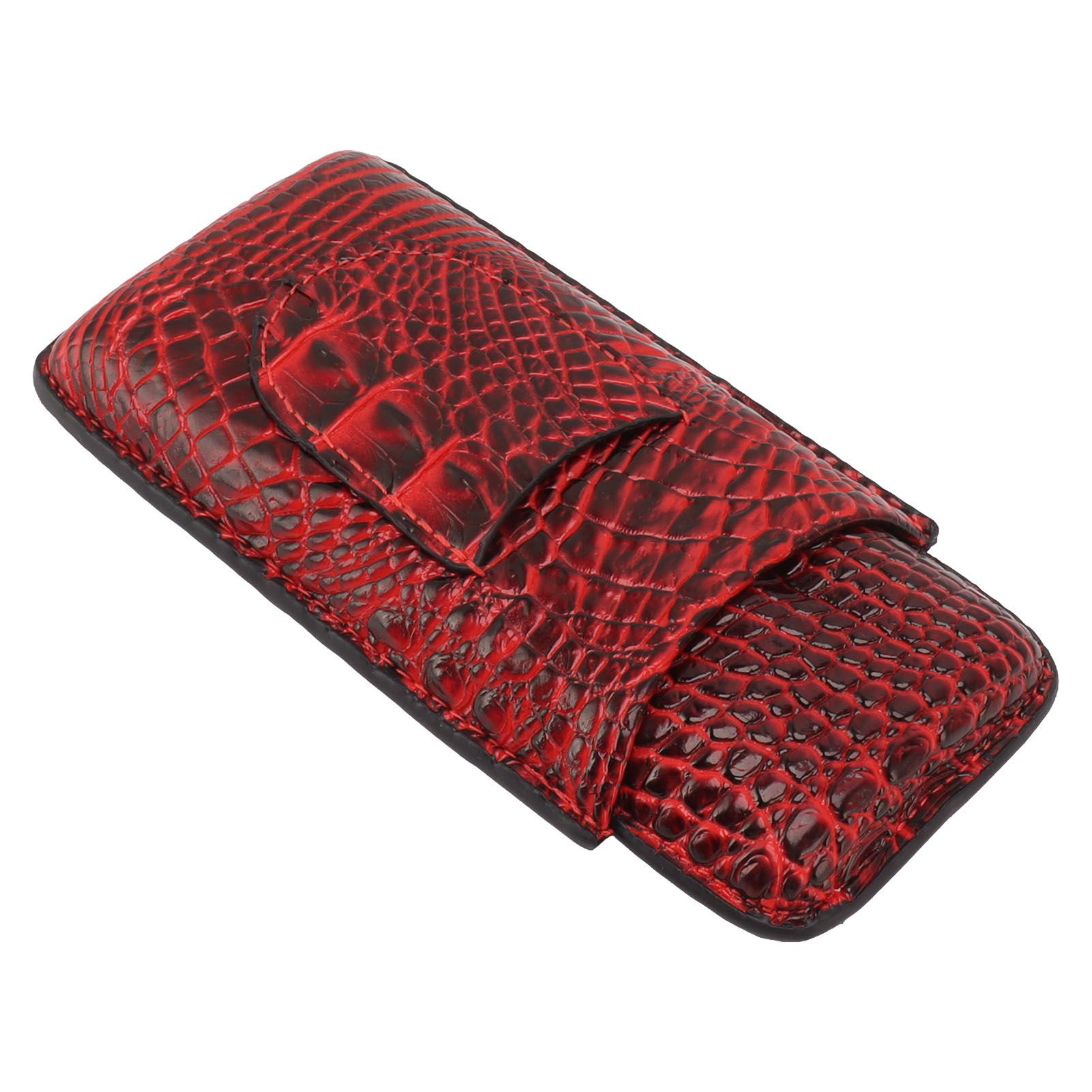Travel Cigar Case Leather Soft Touch Fashion Appearance Portable Cigar Pouch for 3 Cigars 66 - Image 4