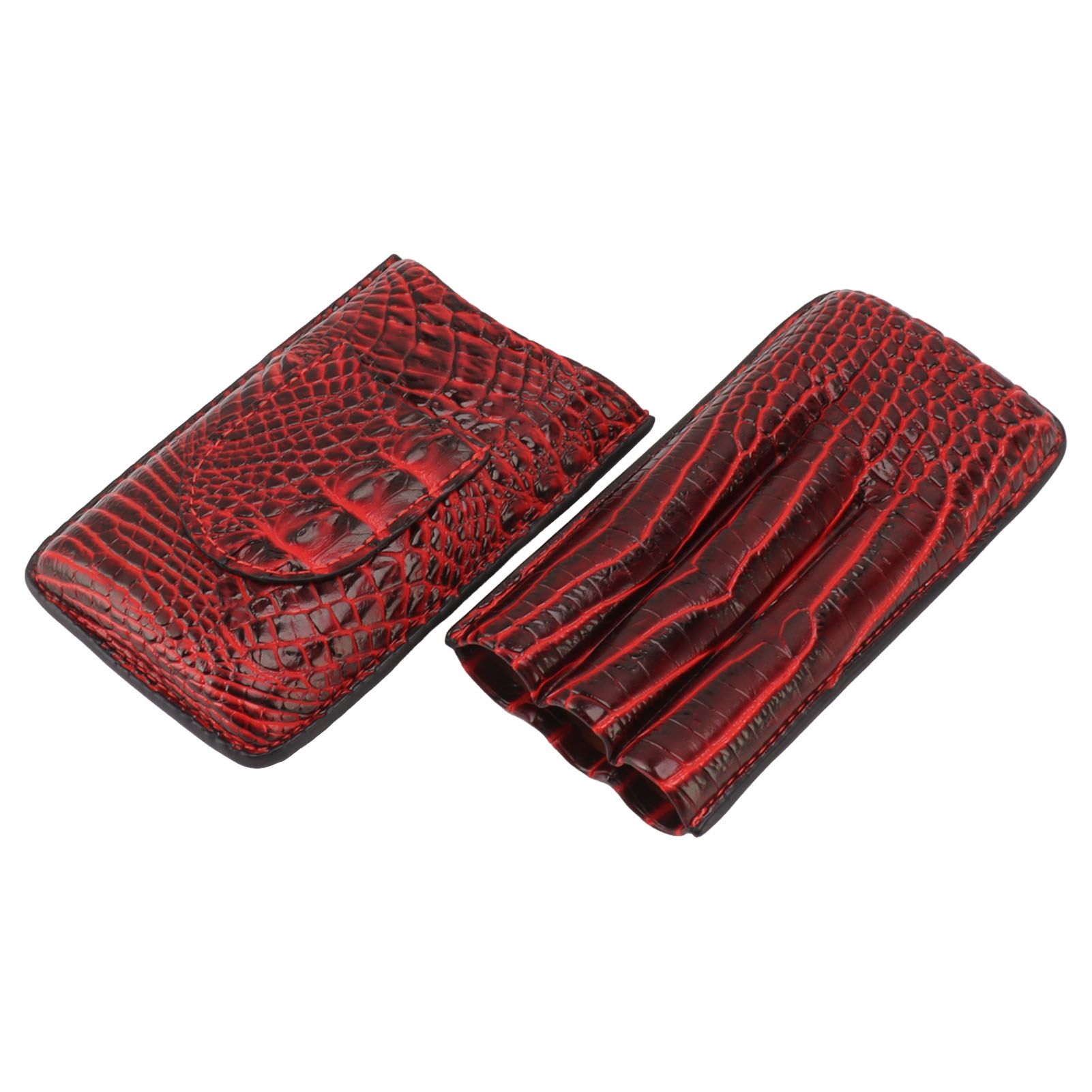 Travel Cigar Case Leather Soft Touch Fashion Appearance Portable Cigar Pouch for 3 Cigars 66 - Image 5