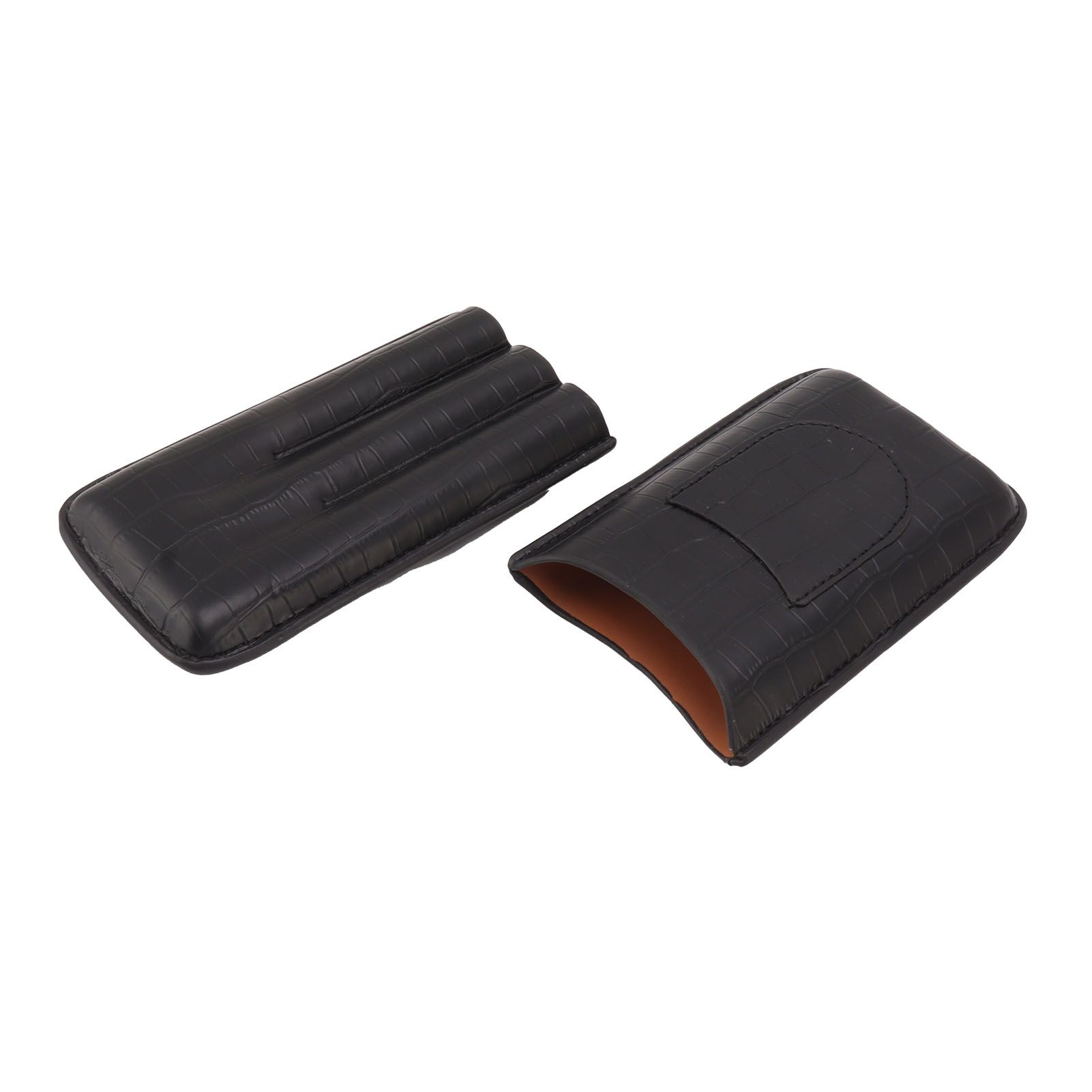 Cigar Holder Portable Tight Stitching Colorfast Lightweight 3 Finger Cigar Humidor Case for Travel Home - Image 3