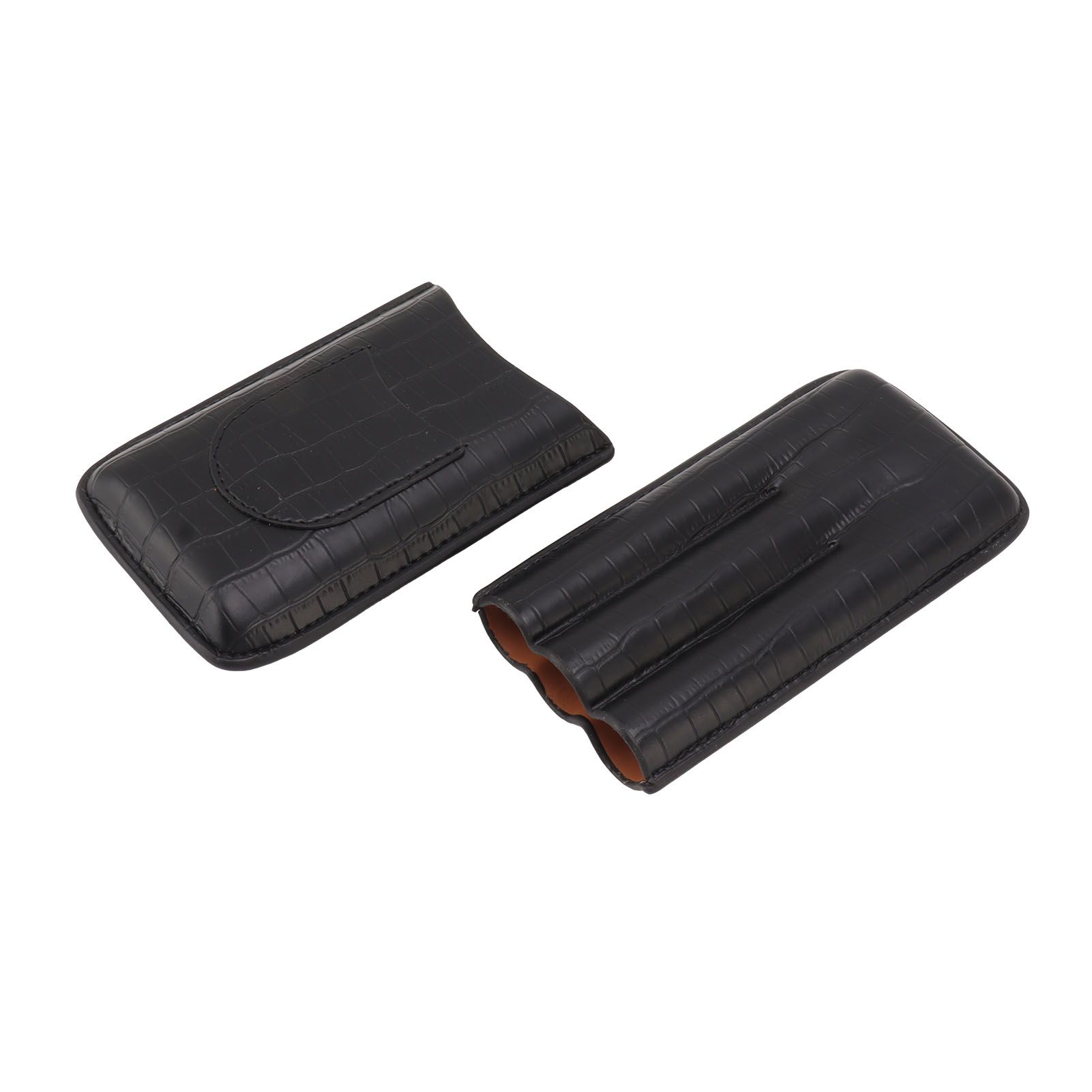 Cigar Holder Portable Tight Stitching Colorfast Lightweight 3 Finger Cigar Humidor Case for Travel Home - Image 4