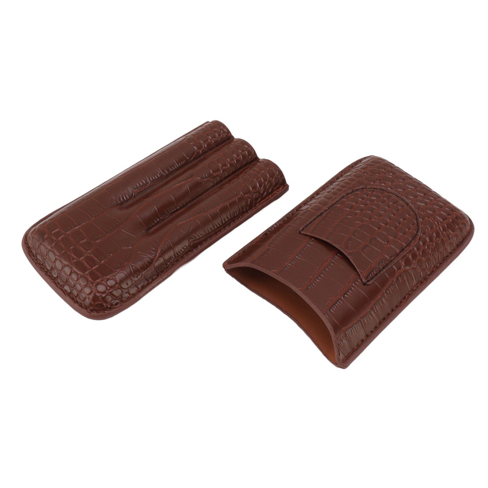 Cigar Holder Case Artificial Leather Portable Durable Elegant 3 Finger Cigar Box for Travel Outdoor Business 78 - Image 4