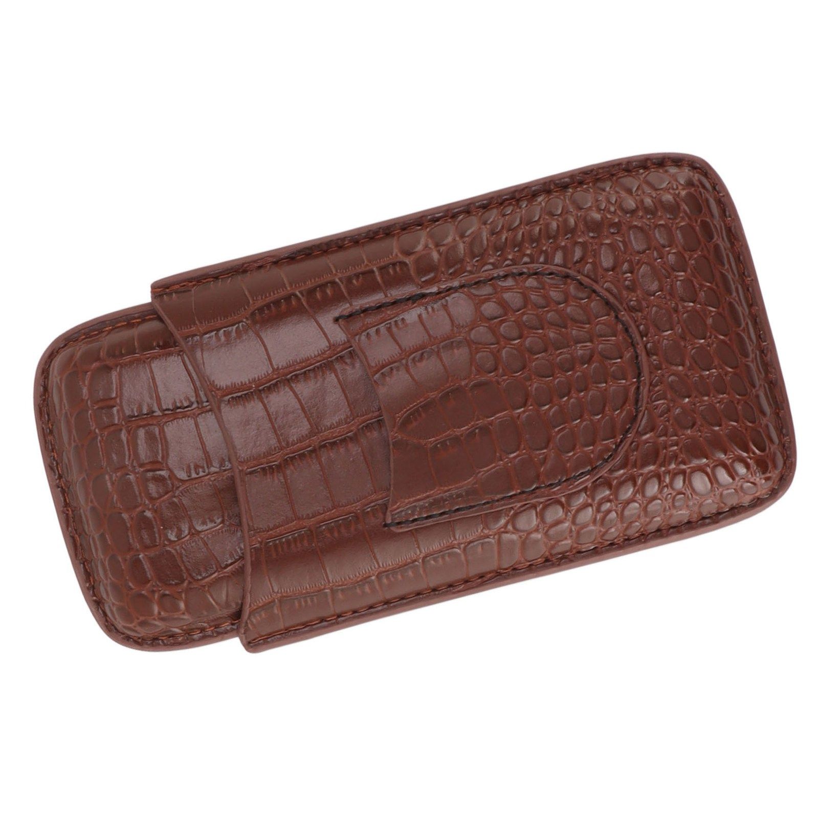 Cigar Holder Case Artificial Leather Portable Durable Elegant 3 Finger Cigar Box for Travel Outdoor Business 78 - Image 8