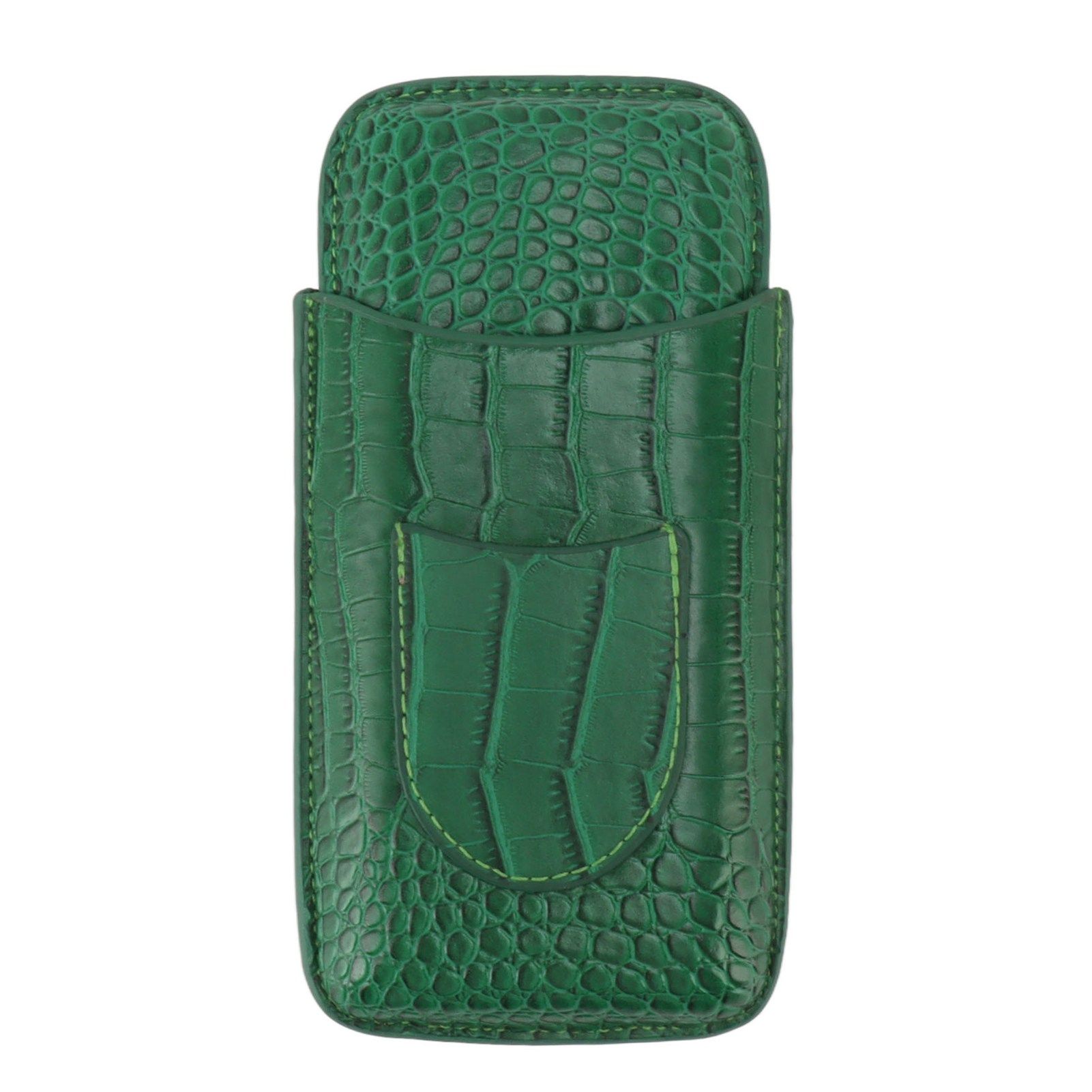 Cigar Holder Case Artificial Leather Portable Durable Elegant 3 Finger Cigar Box for Travel Outdoor Business 81 - Image 1