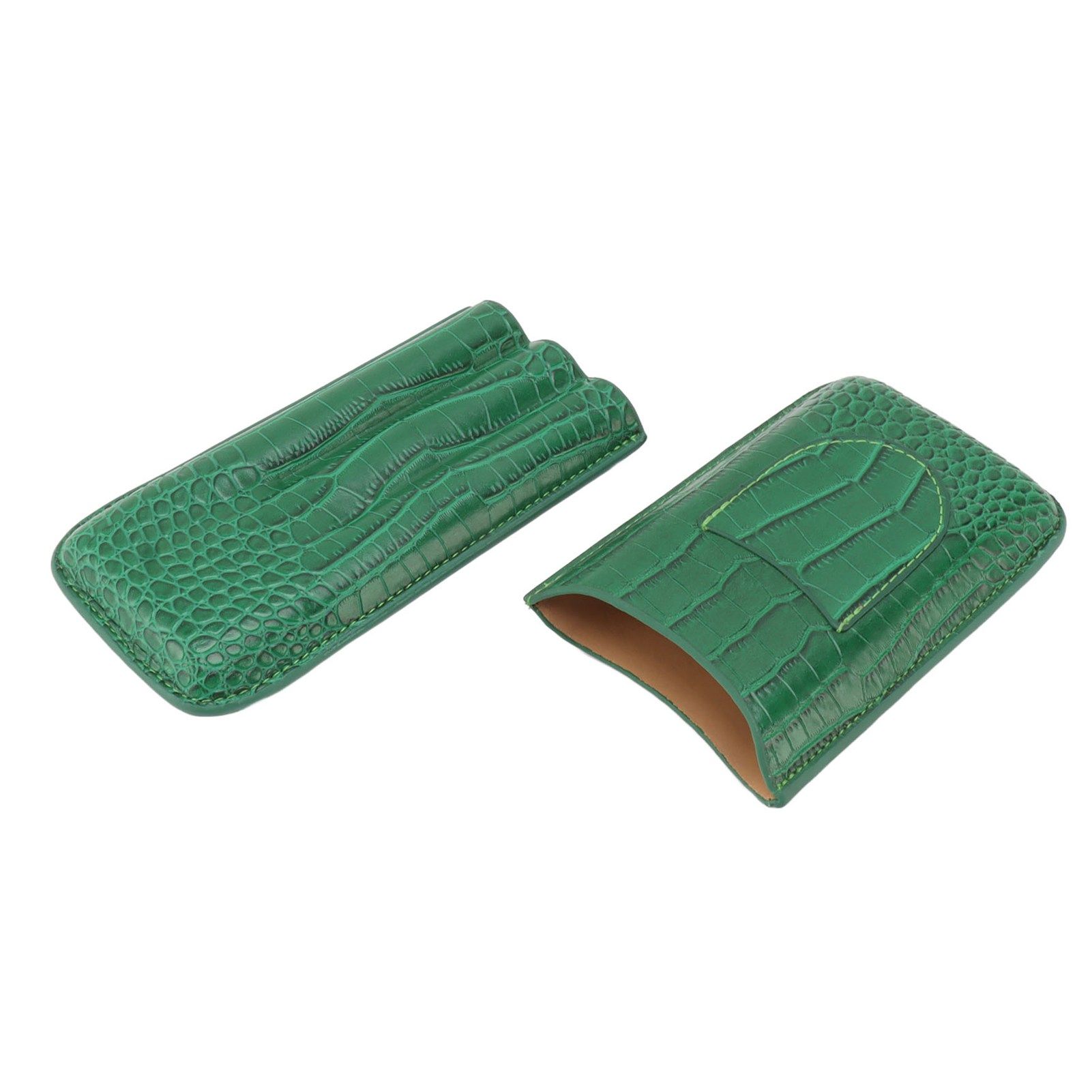 Cigar Holder Case Artificial Leather Portable Durable Elegant 3 Finger Cigar Box for Travel Outdoor Business 81 - Image 3