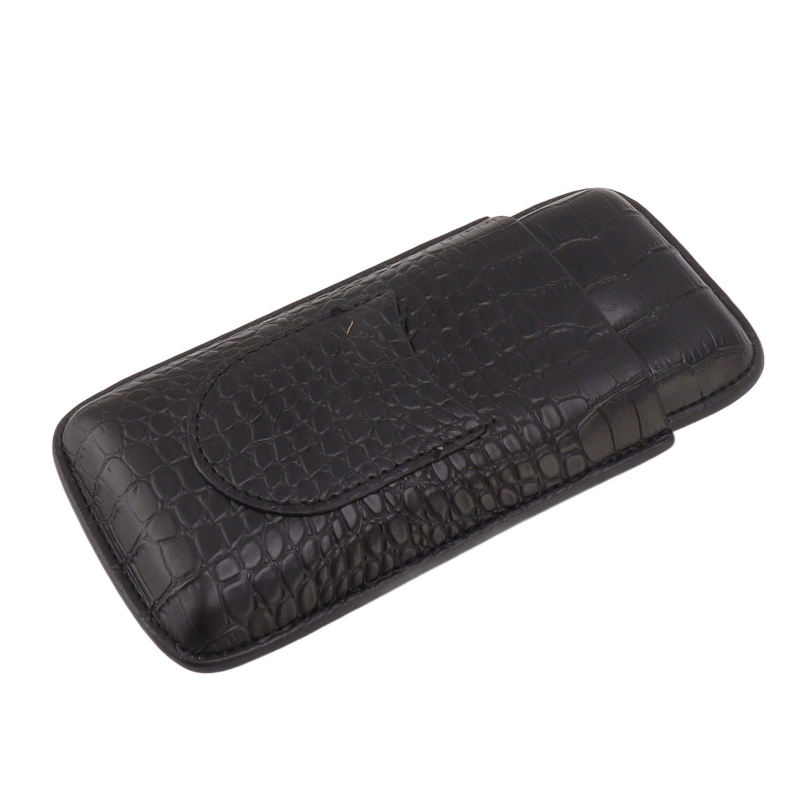 Portable Cigar Case 3 Holder Leather Humidor Box Cigar Moisturizing Protection Storage Bag - Image 2