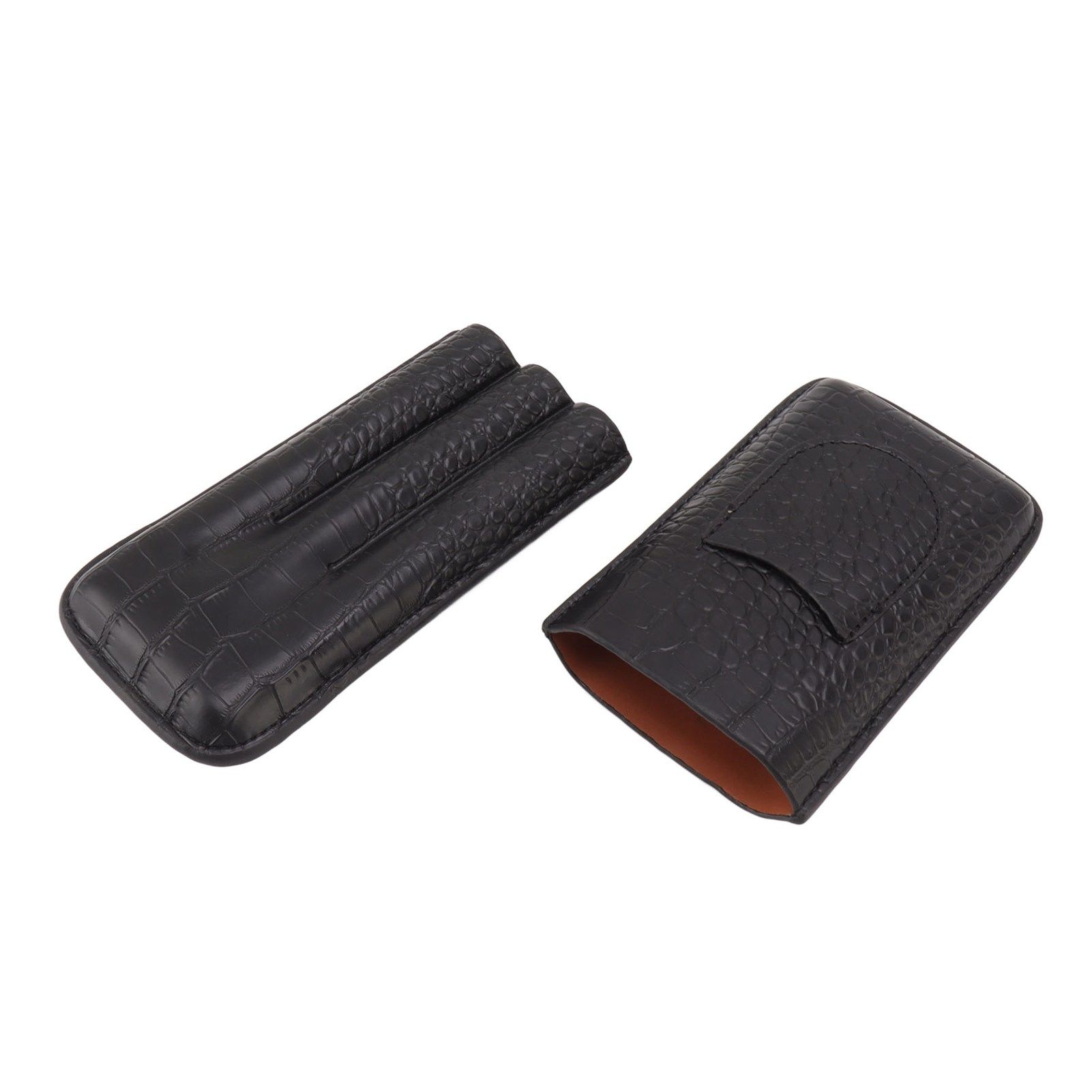 Portable Cigar Case 3 Holder Leather Humidor Box Cigar Moisturizing Protection Storage Bag - Image 5