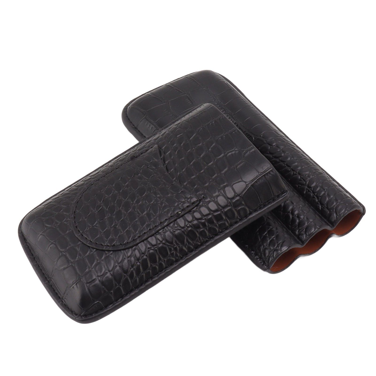 Portable Cigar Case 3 Holder Leather Humidor Box Cigar Moisturizing Protection Storage Bag - Image 6