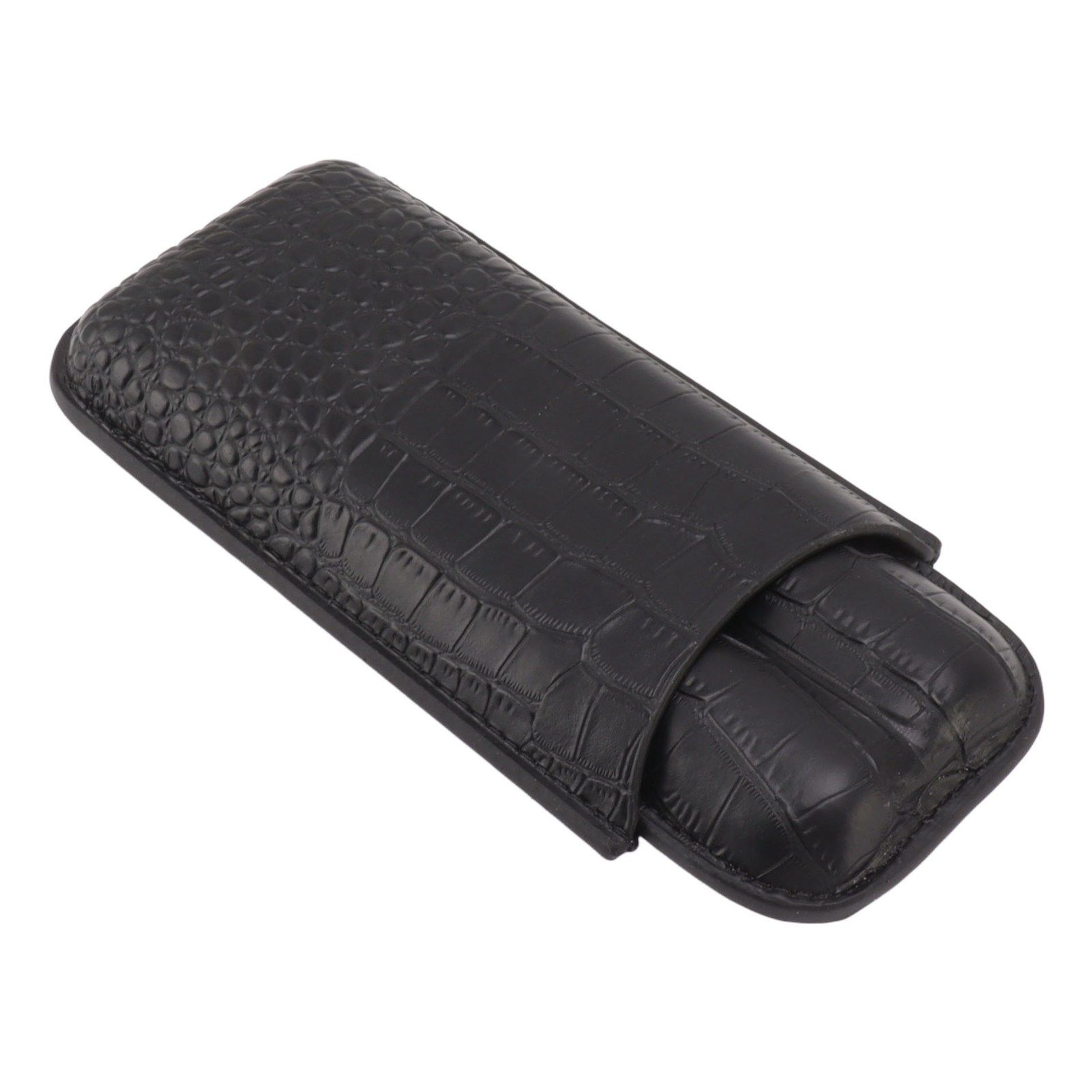Portable Cigar Bag 2 Holder Leather Humidor Box Storage Case for Protection and Moisturizing - Image 3