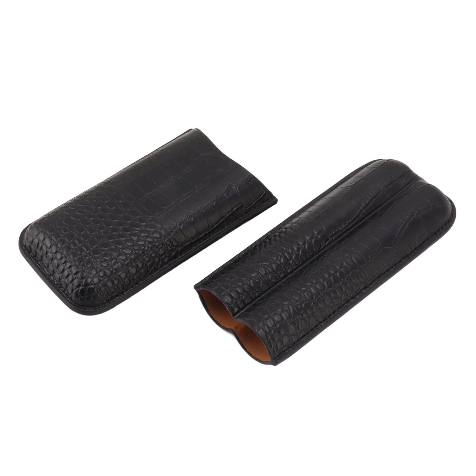 Portable Cigar Bag 2 Holder Leather Humidor Box Storage Case for Protection and Moisturizing - Image 4