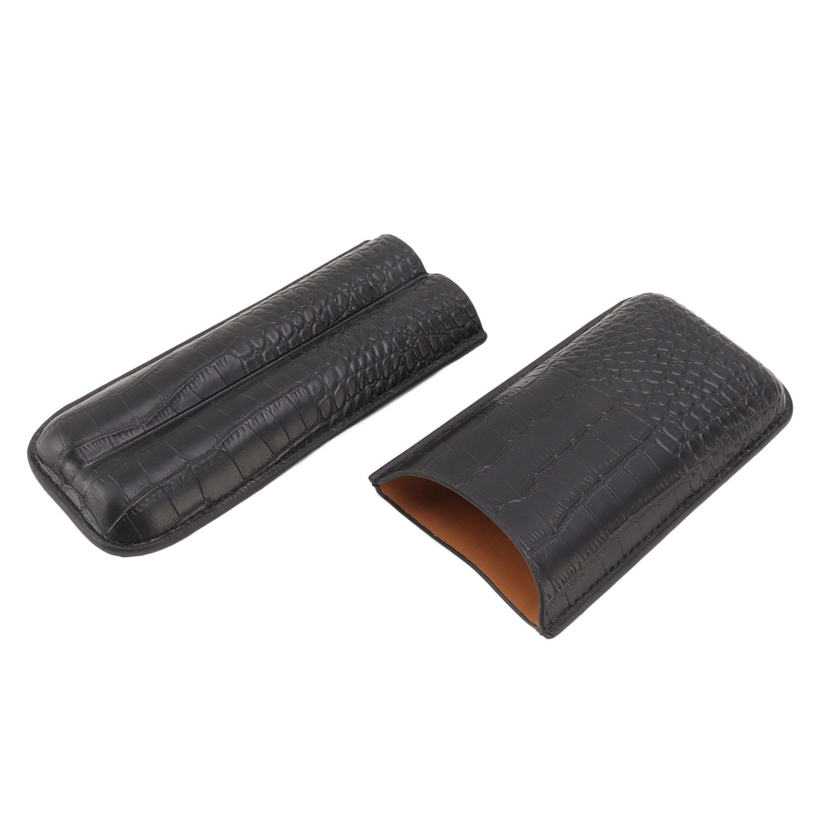 Portable Cigar Bag 2 Holder Leather Humidor Box Storage Case for Protection and Moisturizing - Image 5