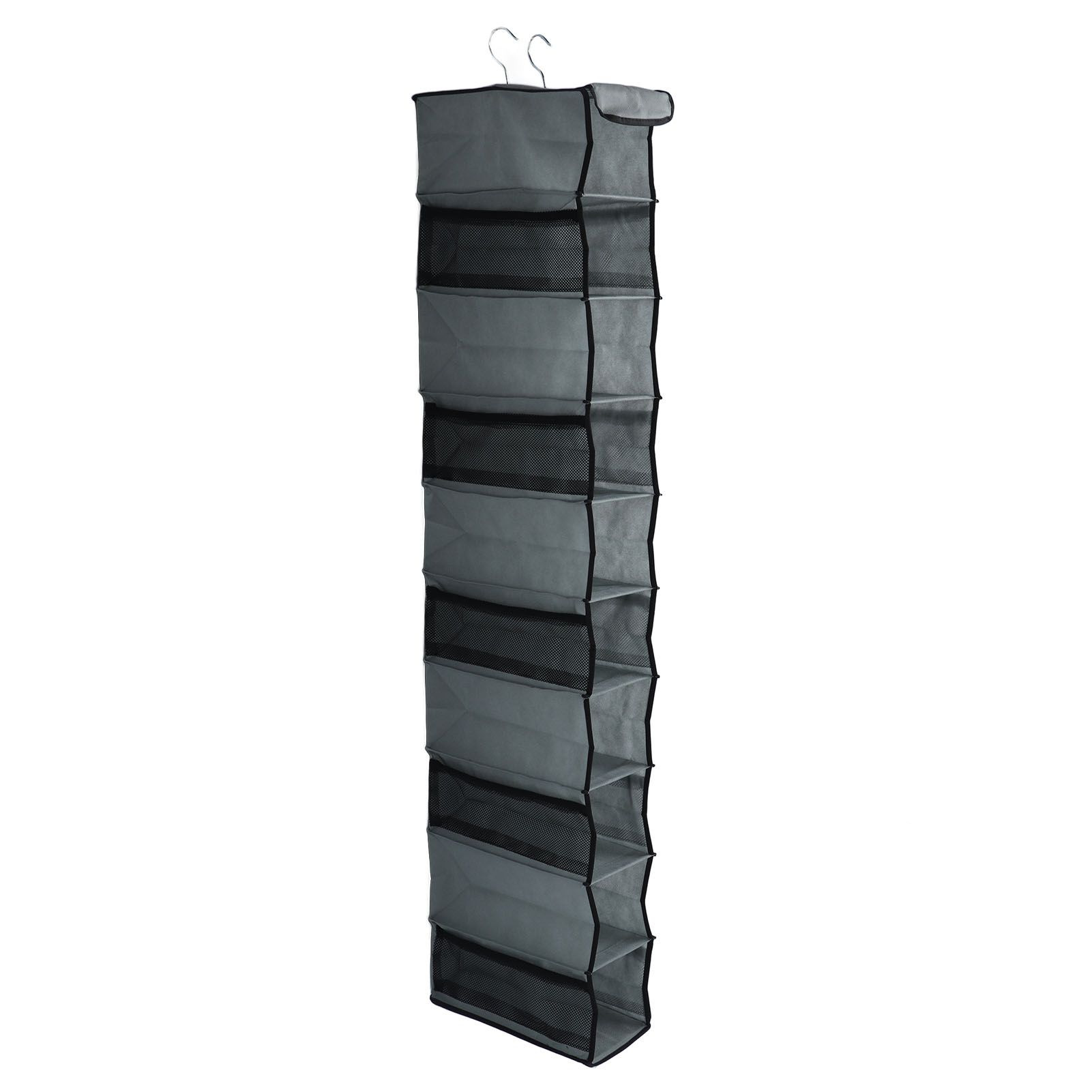 10 Layers Wardrobe Hanging Storage Bag Strong Load Bearing Multilayer Hanging Storage Bag for Shoes Hat Underwear - Image 1
