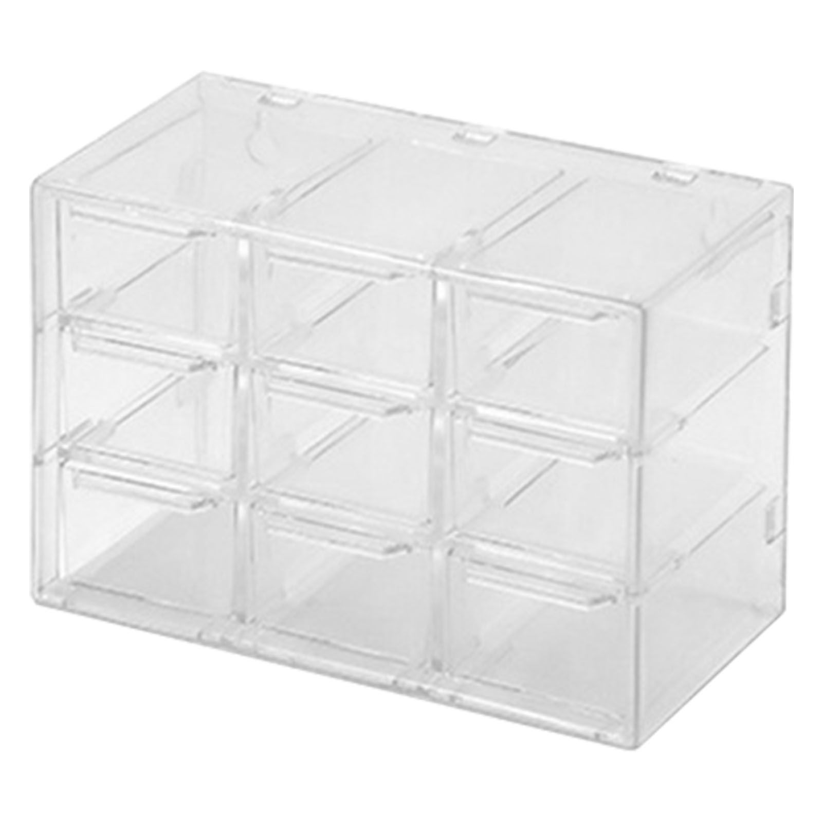Grid Storage Box Dustproof Transparent Plastic Container Organizer for Jewelry Necklace DIY Art Craft 9 Compartments - Image 1