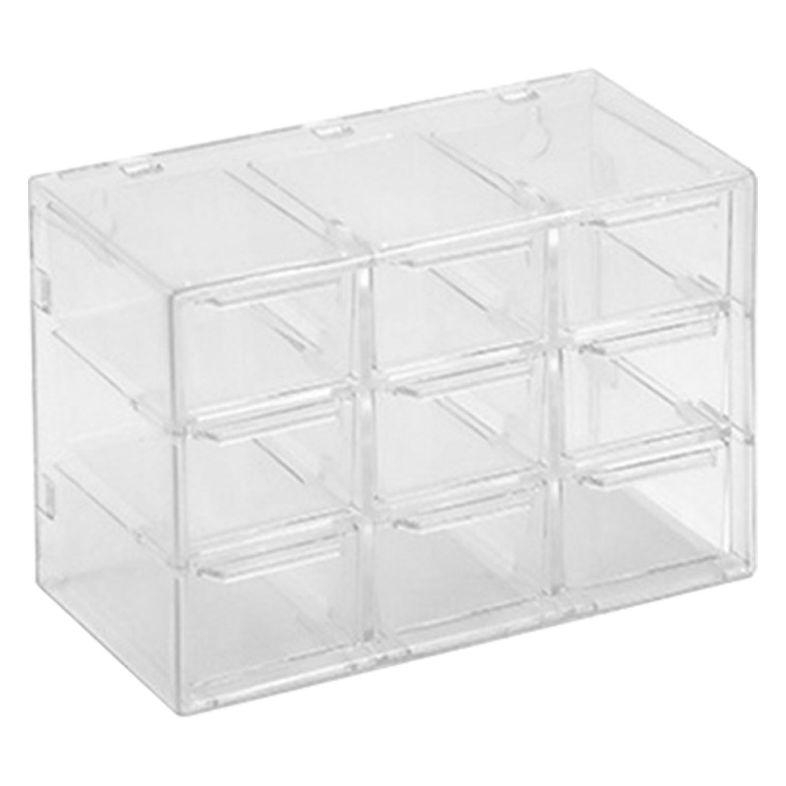 Grid Storage Box Dustproof Transparent Plastic Container Organizer for Jewelry Necklace DIY Art Craft 9 Compartments - Image 2