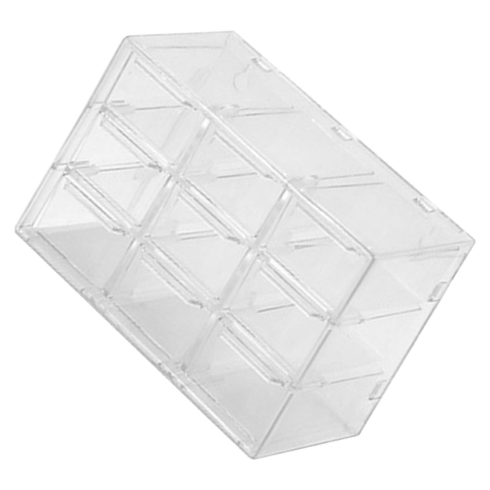 Grid Storage Box Dustproof Transparent Plastic Container Organizer for Jewelry Necklace DIY Art Craft 9 Compartments - Image 3