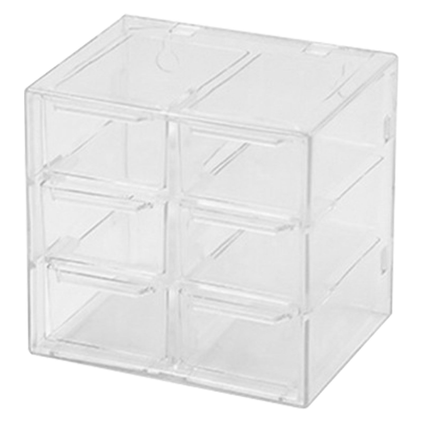 Grid Storage Box Dustproof Transparent Plastic Container Organizer for Jewelry Necklace DIY Art Craft 6 Compartments - Image 1