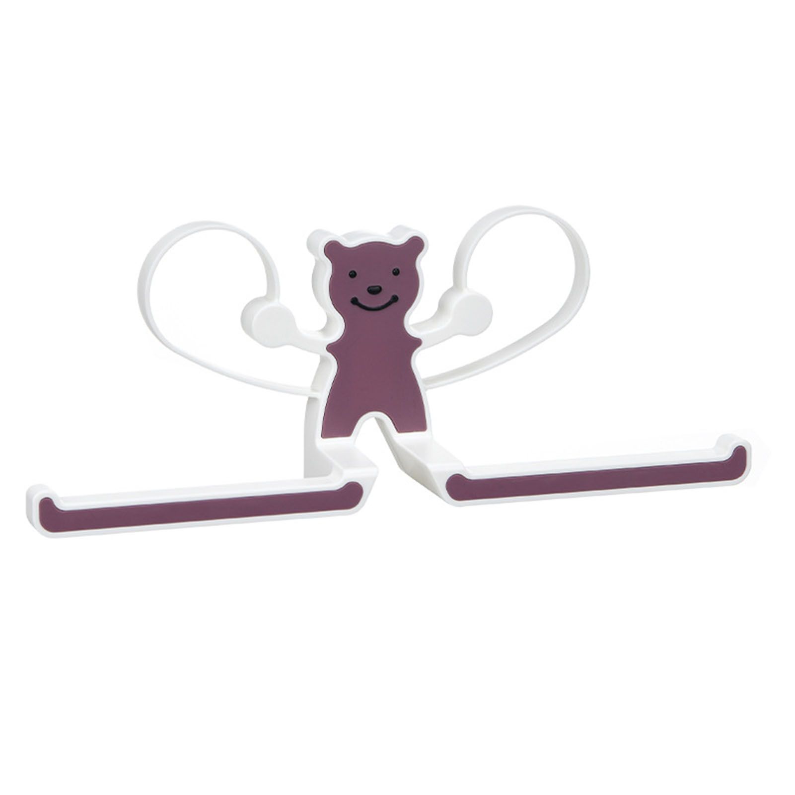 Storage Hook Rack Multipurpose Strong Bearing Capacity Waterproof Punch Free Towel Rack Holder for Home Purple - Image 1