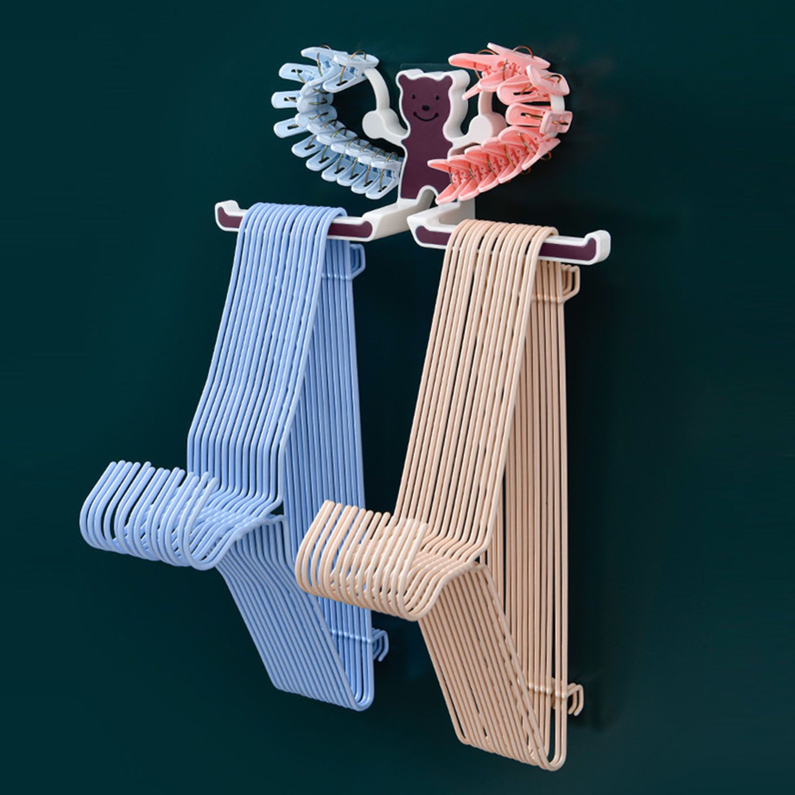 Storage Hook Rack Multipurpose Strong Bearing Capacity Waterproof Punch Free Towel Rack Holder for Home Purple - Image 7