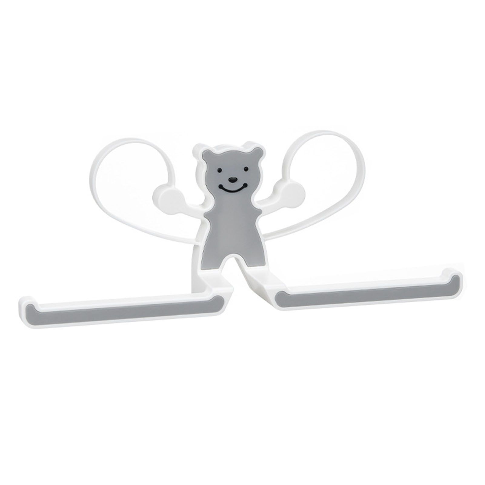 Storage Hook Rack Multipurpose Strong Bearing Capacity Waterproof Punch Free Towel Rack Holder for Home Grey - Image 1