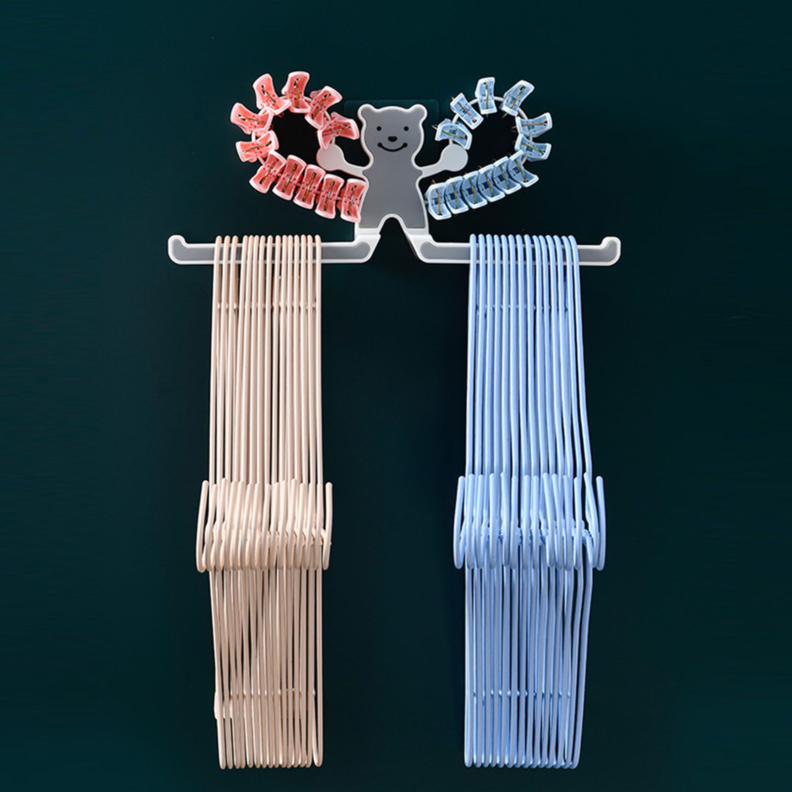 Storage Hook Rack Multipurpose Strong Bearing Capacity Waterproof Punch Free Towel Rack Holder for Home Grey - Image 6