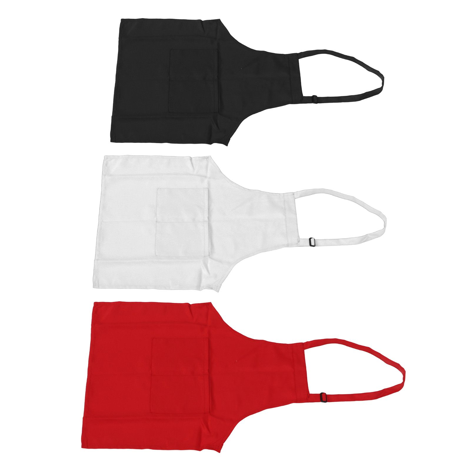 3Pcs Children Aprons Baking DIY Kids Aprons with Pockets for Boys Girls Aged 3‑6 White Red Black M Size 56cm Length - Image 7