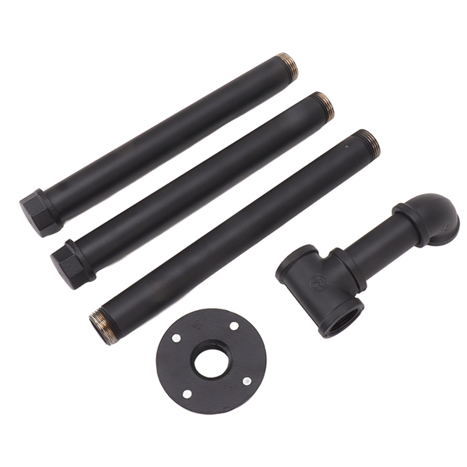 Wall Mount Clothes Rack Floating Iron Pipe Coat Hat Rack Multifunctional Clothing Hanger Black - Image 4